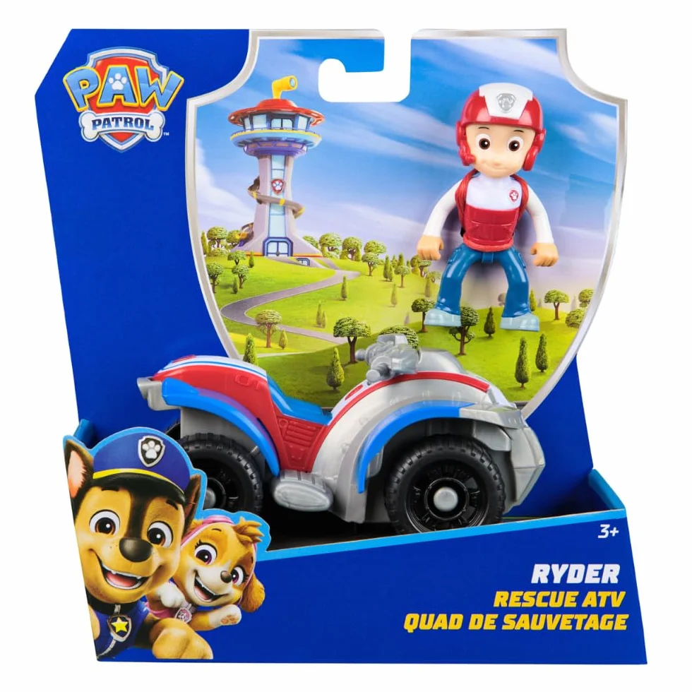 Paw Patrol Patrulla Canina - Moto Juguete Quad de Rescate Y Figura Ryder Juguetes Niños 3 Años + - Regalo Niños 3 Años - Patrulla Canina Juguetes