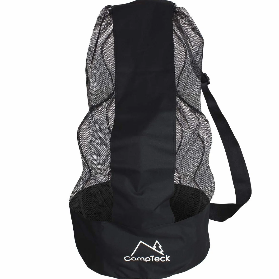 CampTeck U7081 Bolso Saco Futbol Bolsa Pelotas Poliéster Correa Hombro 12-15 Bolas Negro