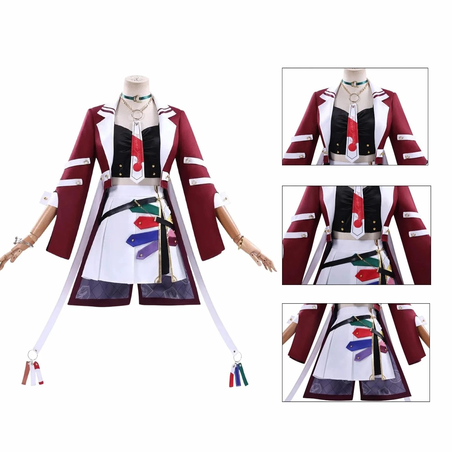 Cosplay Anime Hombre Mujer Adulto Halloween Comic Con Uniforme Roles | Conjunto completo – Incluye chaqueta verde con cierre, pantalón a juego y corbata. Todo lo necesario para un cosplay