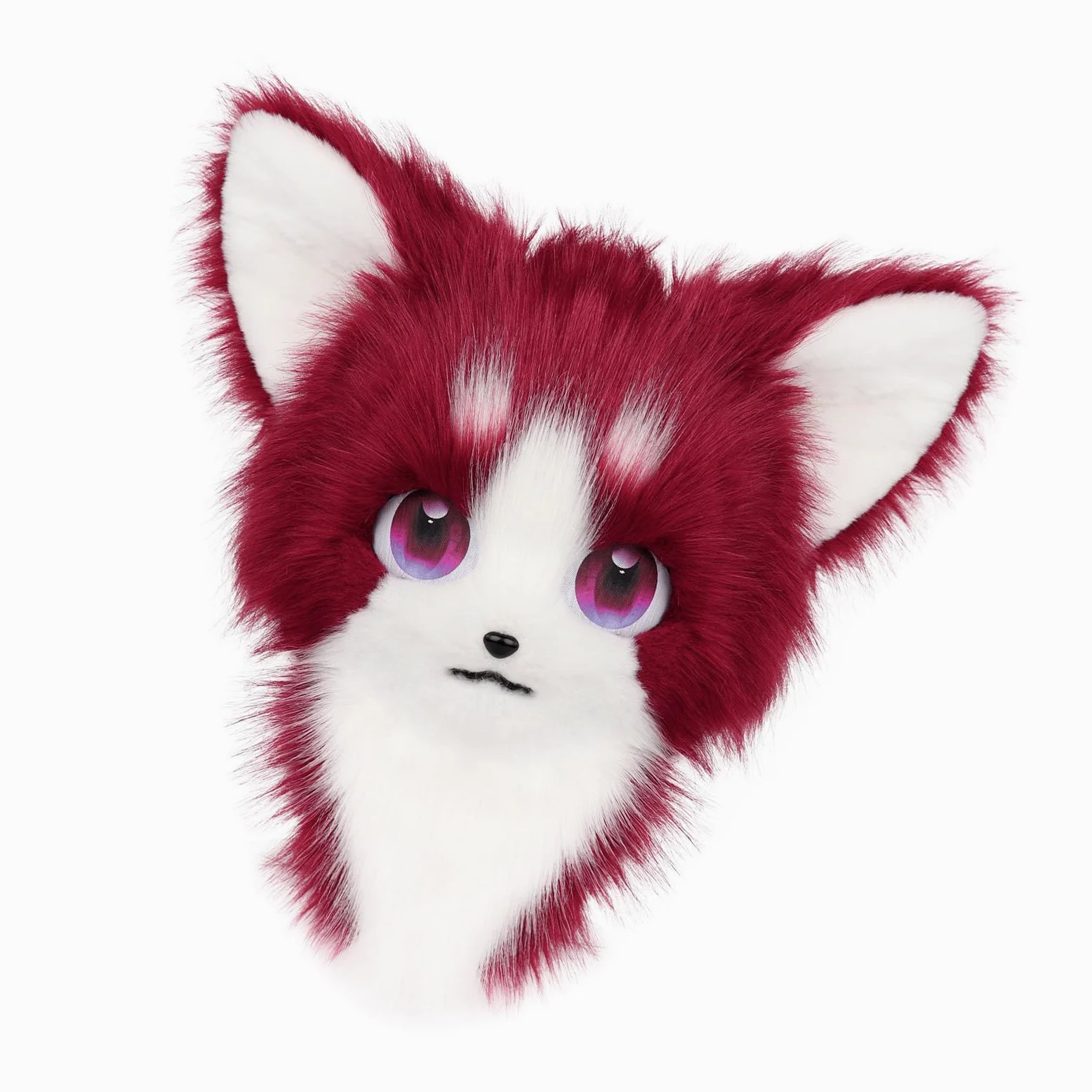 [Qsvbeeqj] Kigurumi peludo con cabeza de animal de piel sintética sombrero de zorro de gato de peluche para fiesta de Halloween accesorios de disfraz de disfraces de disfraces de Halloween