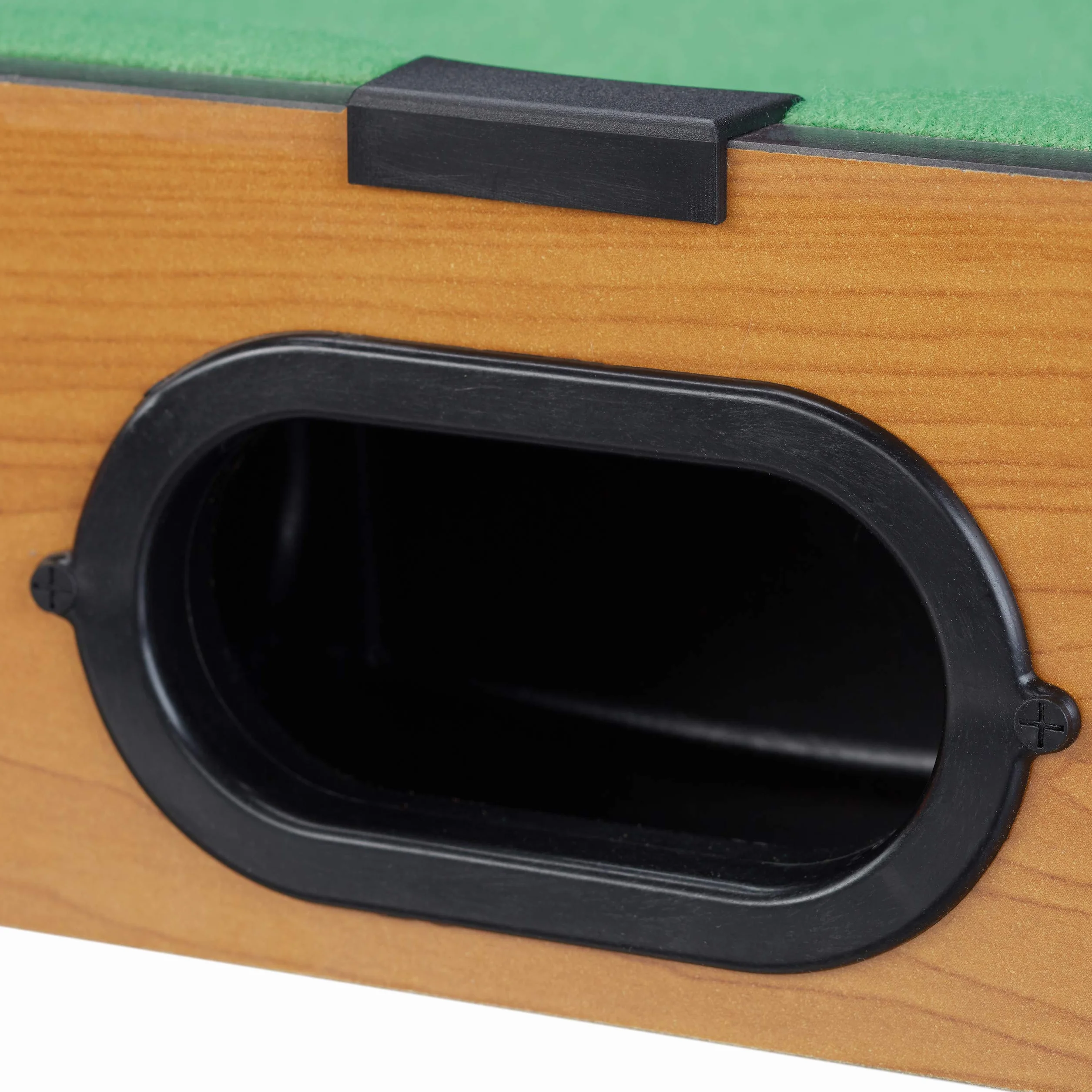 Relaxdays Mini Billar de Mesa, Madera MDF, Marrón-Verde, 8,5 x 51 x 31 cm