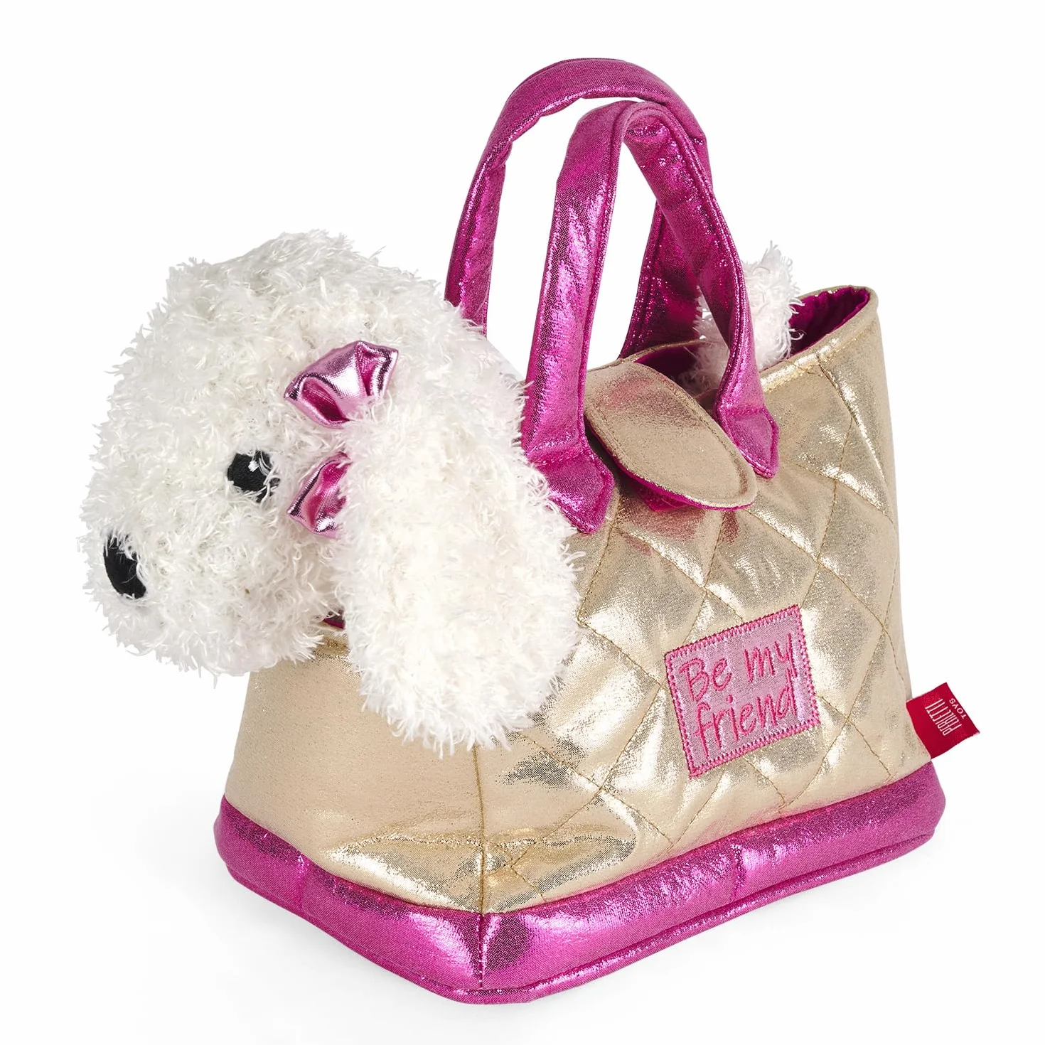 PERLETTI Bolso Niña con Peluche Extraíble 30x15x20cm Multicolor Suave Ligera