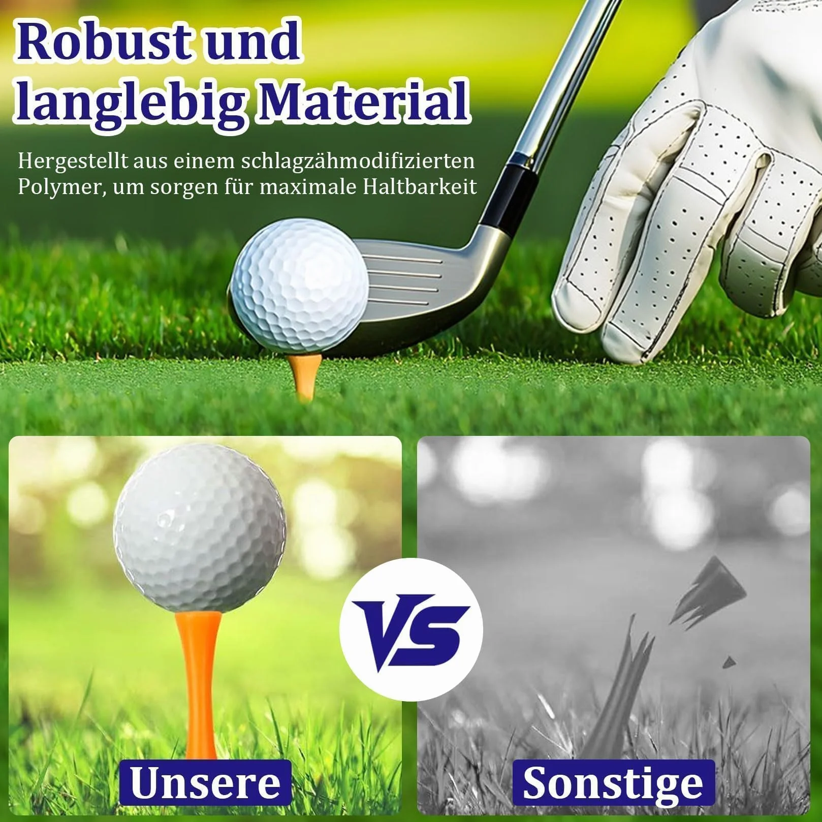Tees de Golf Plástico Reutilizables para Práctica de Golf Accesorios