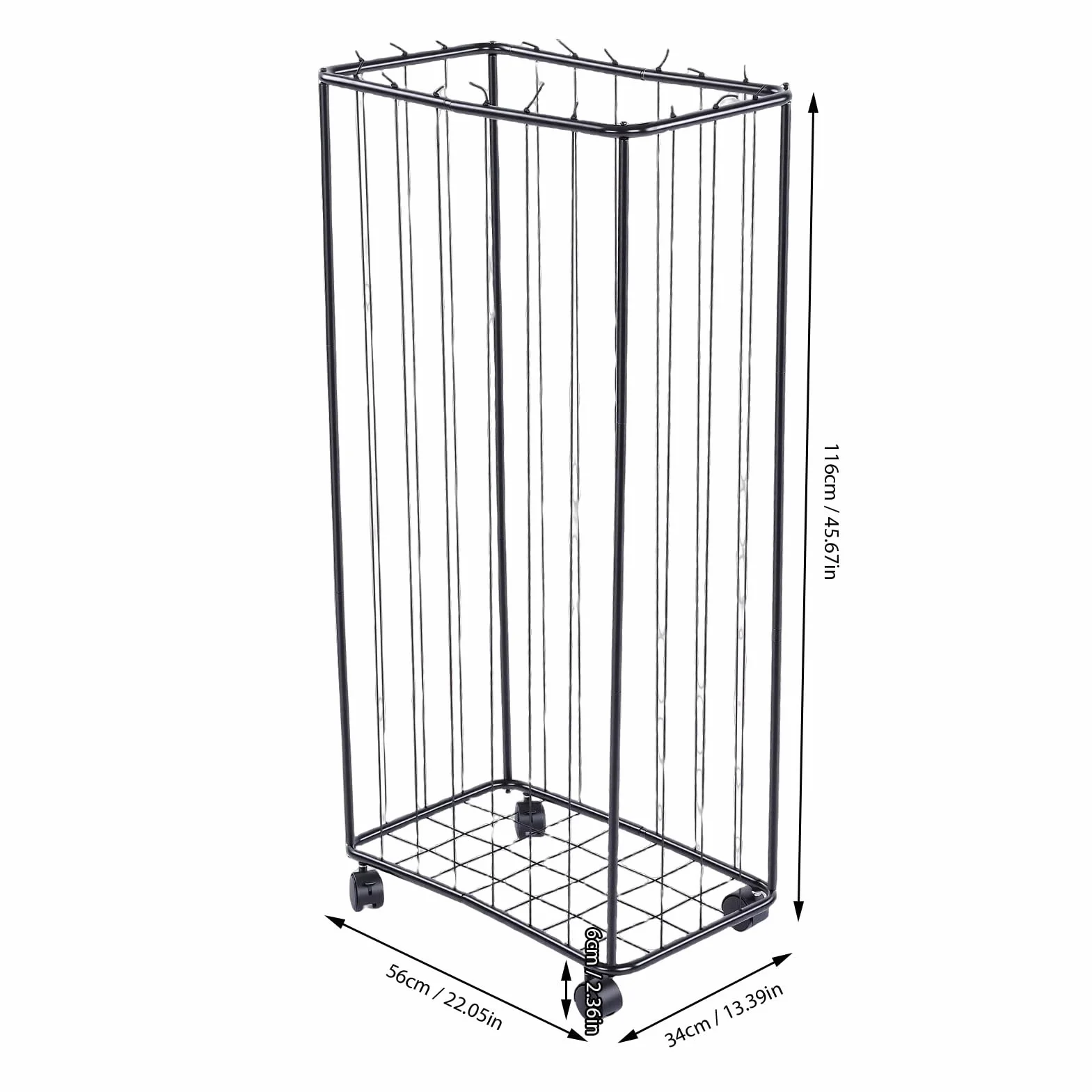 Estante de Almacenamiento de Bolas de Gran Capacidad, Soporte Deportivo con Ruedas de Acero al Carbono para Baloncesto y Fútbol