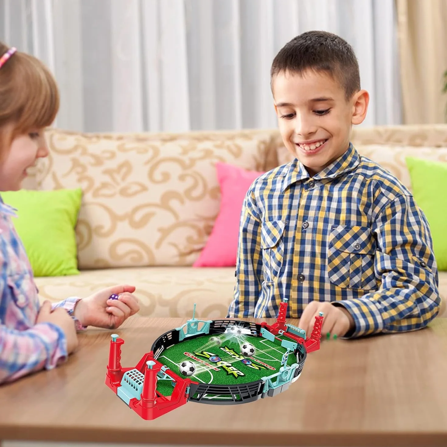 Set de Juego de Futbol de Mesa Infantil CHUNLINLAODA-Juego de fútbol Rompecabezas clásico Infantil Mini Juego de Juegos de fútbol para niños Apto para niños Mayores de 3 años