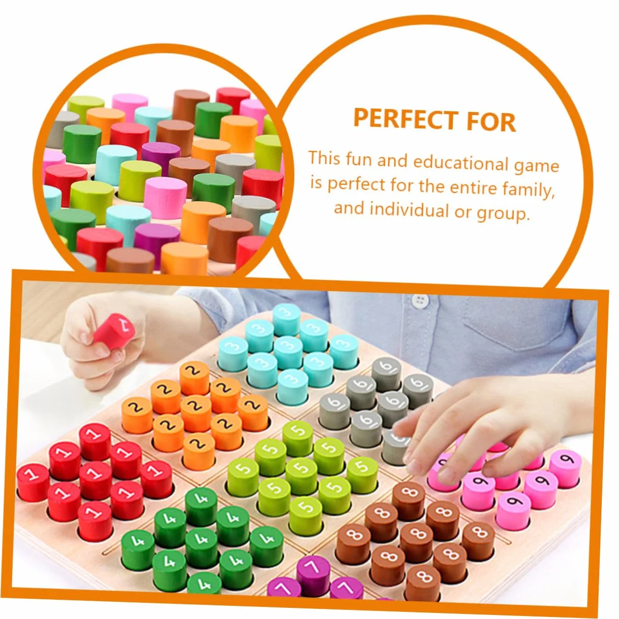 Milisten Juego de Sudoku Educativo para Niños y Niñas, Material Sintético, Desarrolla Habilidades Lógicas, Adecuado para Familias y Grupos, Set de 1 Unidad