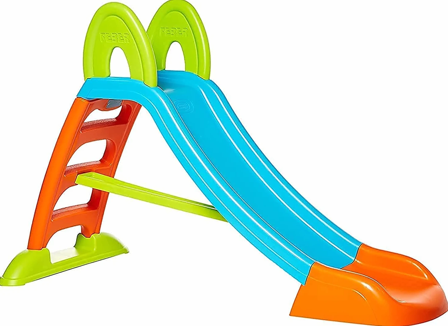 FEBER - Tobogán Slide Plus con Agua con hueco para la poner la manguera,escaleras antideslizantes,multicolor, de resistencia y fácil montaje, para niños de 2 y 7 años, FAMOSA(800009001)Versión previa