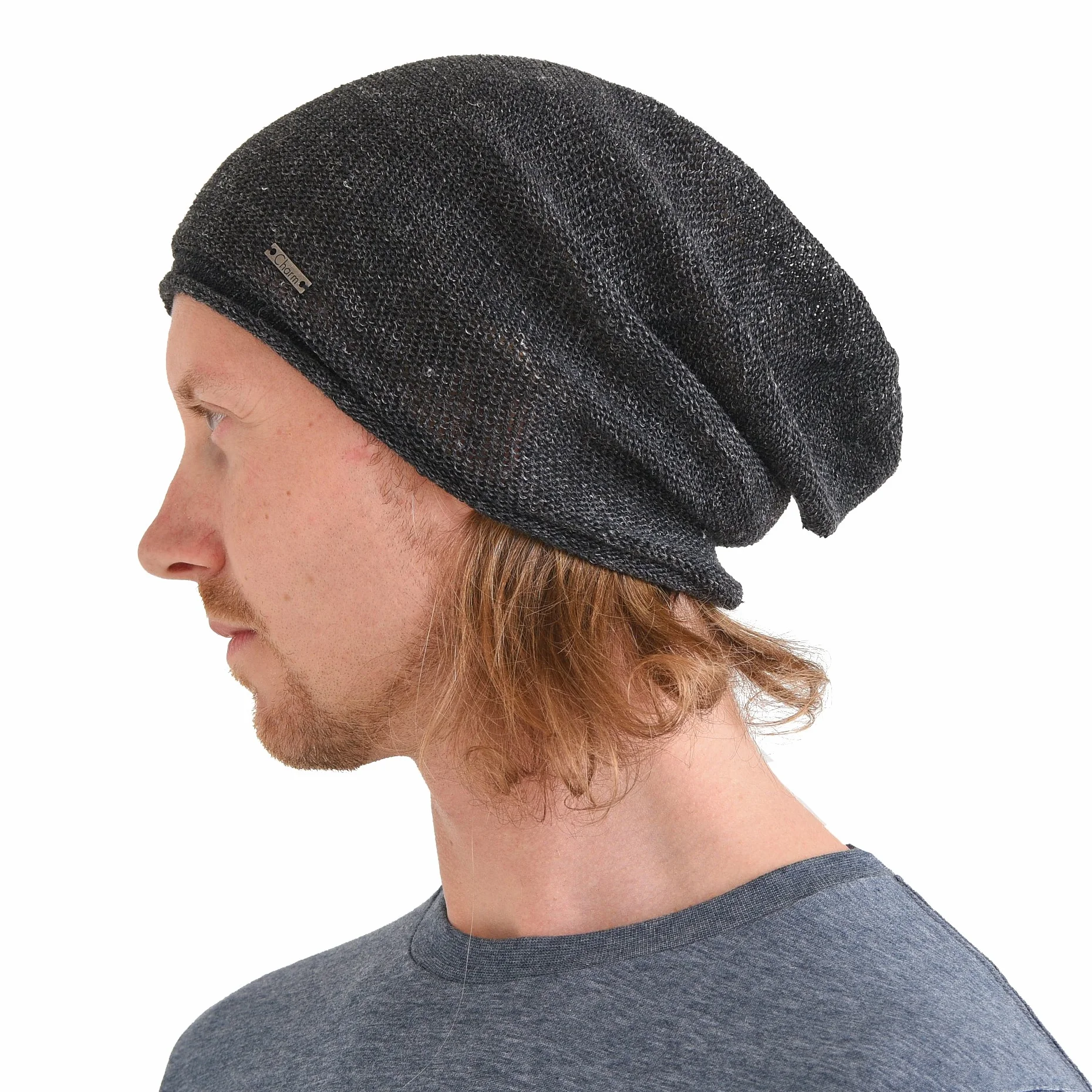 CHARM Lino Verano Gorros Beanie Desgarbado Enfriamiento Tejido Sombrero Unisex