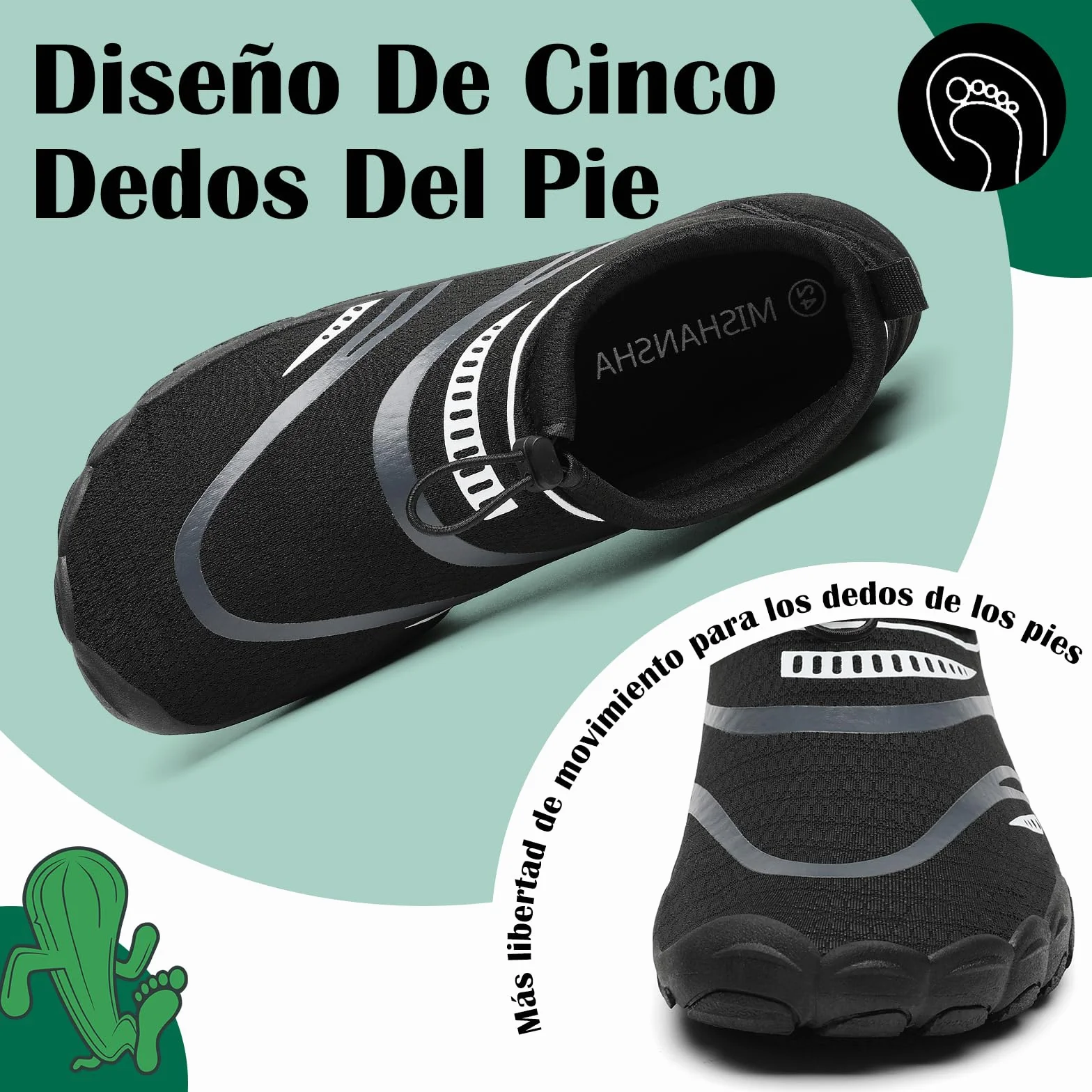 Mishansha Zapatos de Agua Hombre Mujer Secado Rápido Calzado Surf Acuáticos Deporte 36-46 EU
