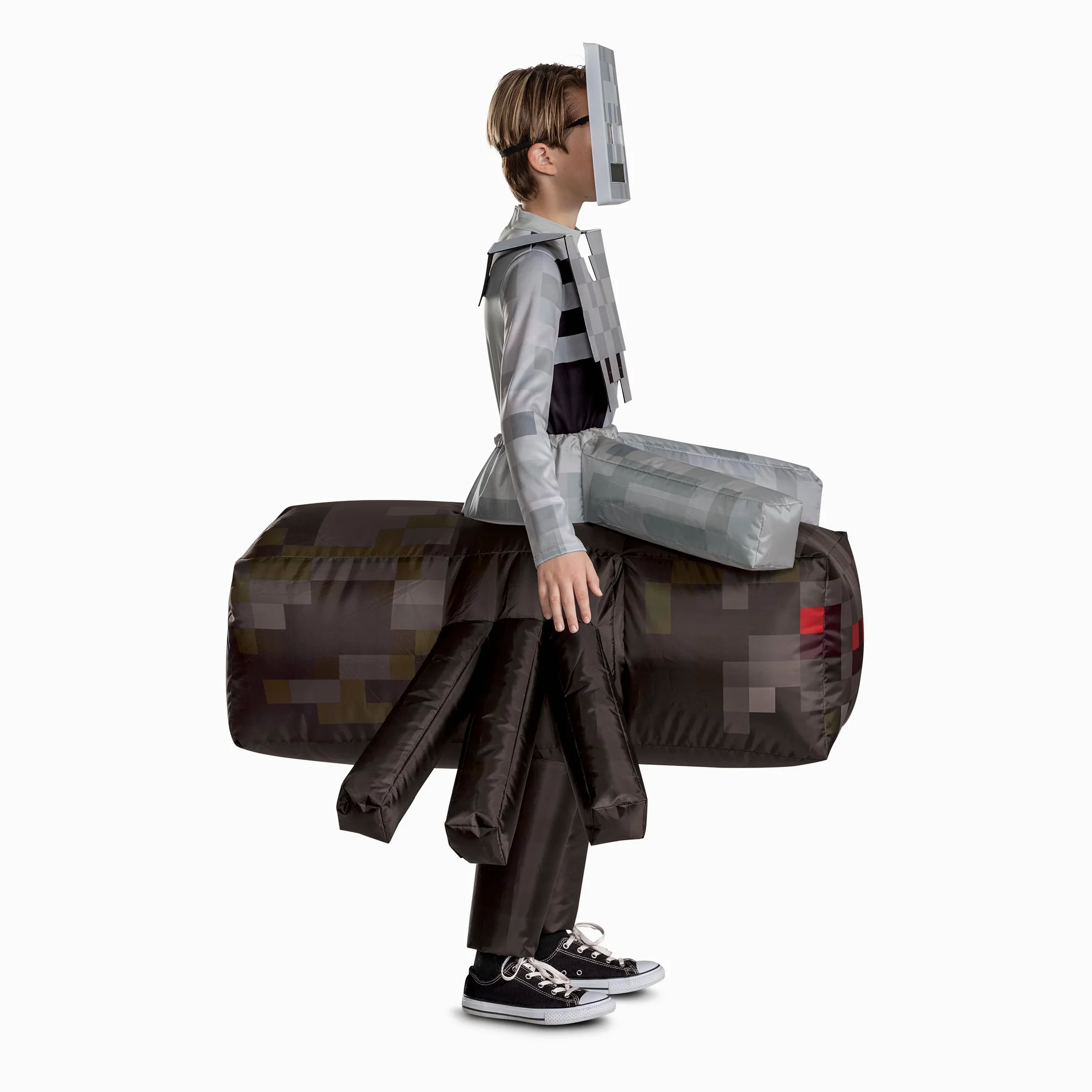 Disguise Disfraz inflable oficial de Minecraft Spider Jockey con ventilador inflable de Minecraft