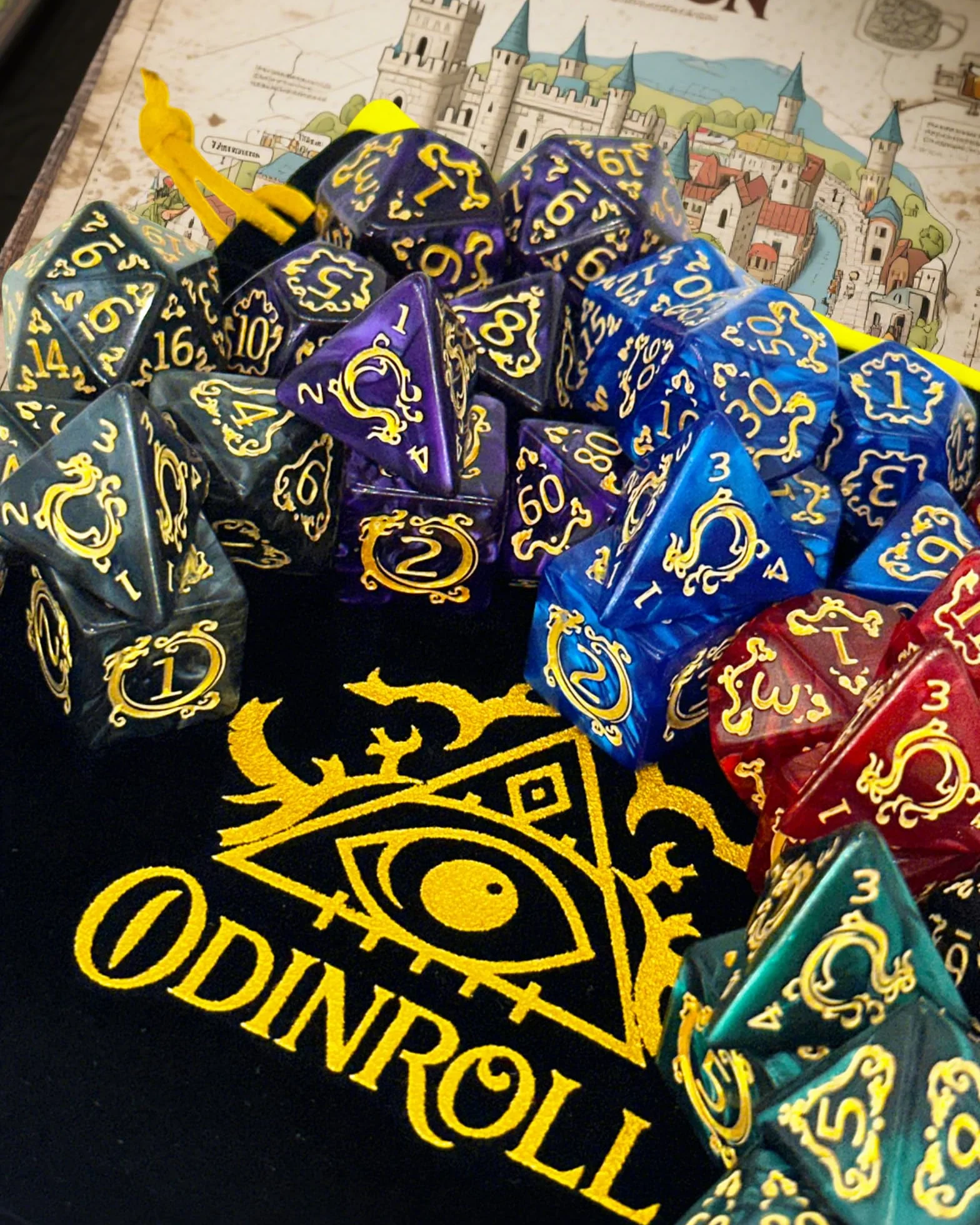 Juego de Dados Poliédricos, 35 Piezas - 5 Sets de Dados de rol con 1 Bolsa para Dungeons and Dragons D&D RPG MTG Juegos de Mesa, Incluye D20, D12, D8, D6, D4, D10 (0-9) y D10 (00-90)