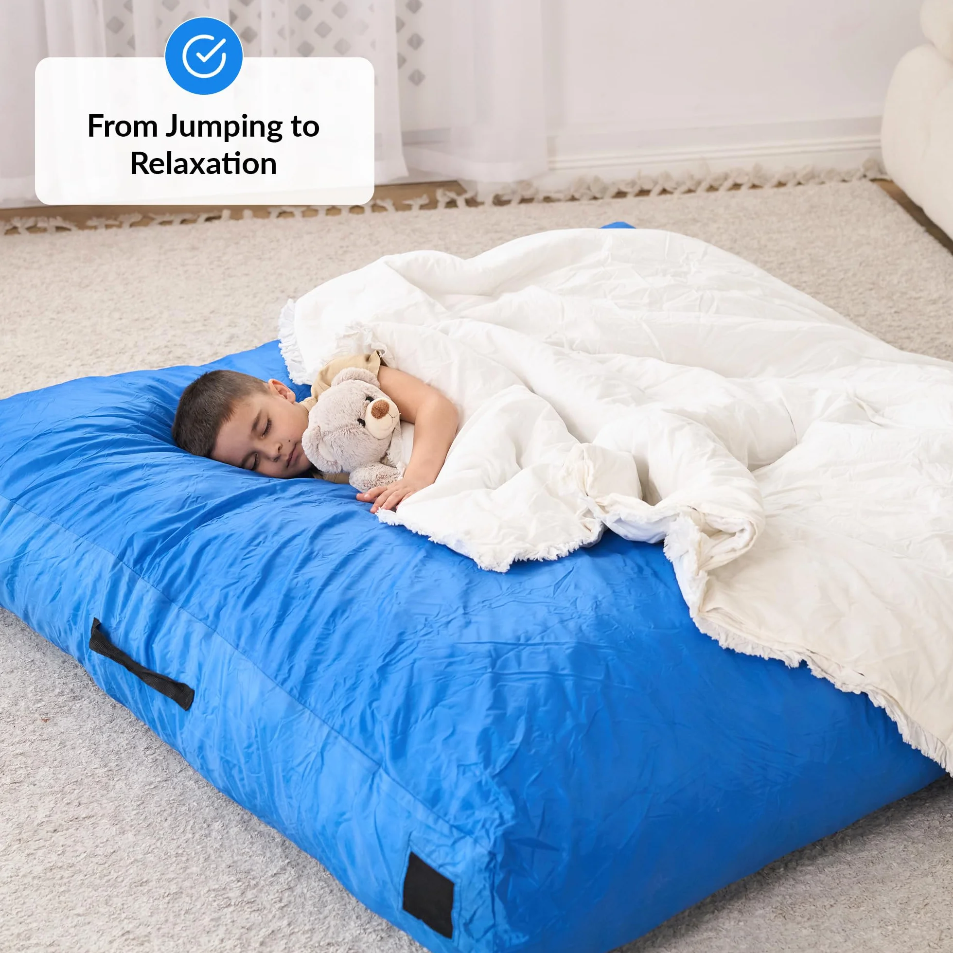 Alfombra Sensorial Crash Pad para Niños 152 x 152 cm Colchoneta de Espuma para Autismo Gimnasia