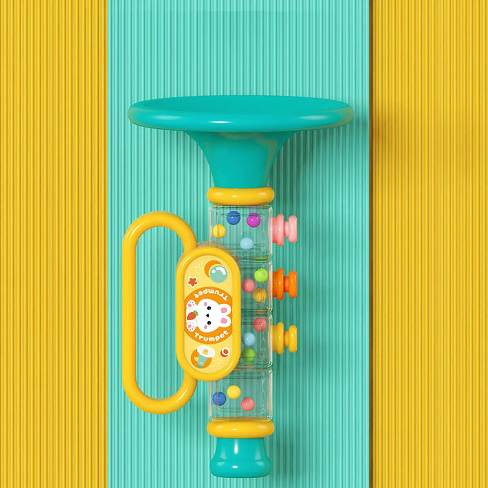 Generic Mini Trompeta para bebé, Silbato de Juguete, Instrumento Musical de Juguete para Jugar, Material Seguro y Respetuoso con el Medio Ambiente (Blue)