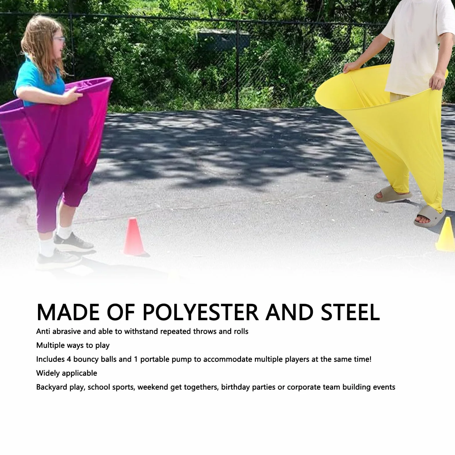 Dilwe Granny Pants Yard Game, Divertido Juego de Pantalones Elásticos con 4 Bolas, Ideal para Reuniones Familiares en el Patio Trasero