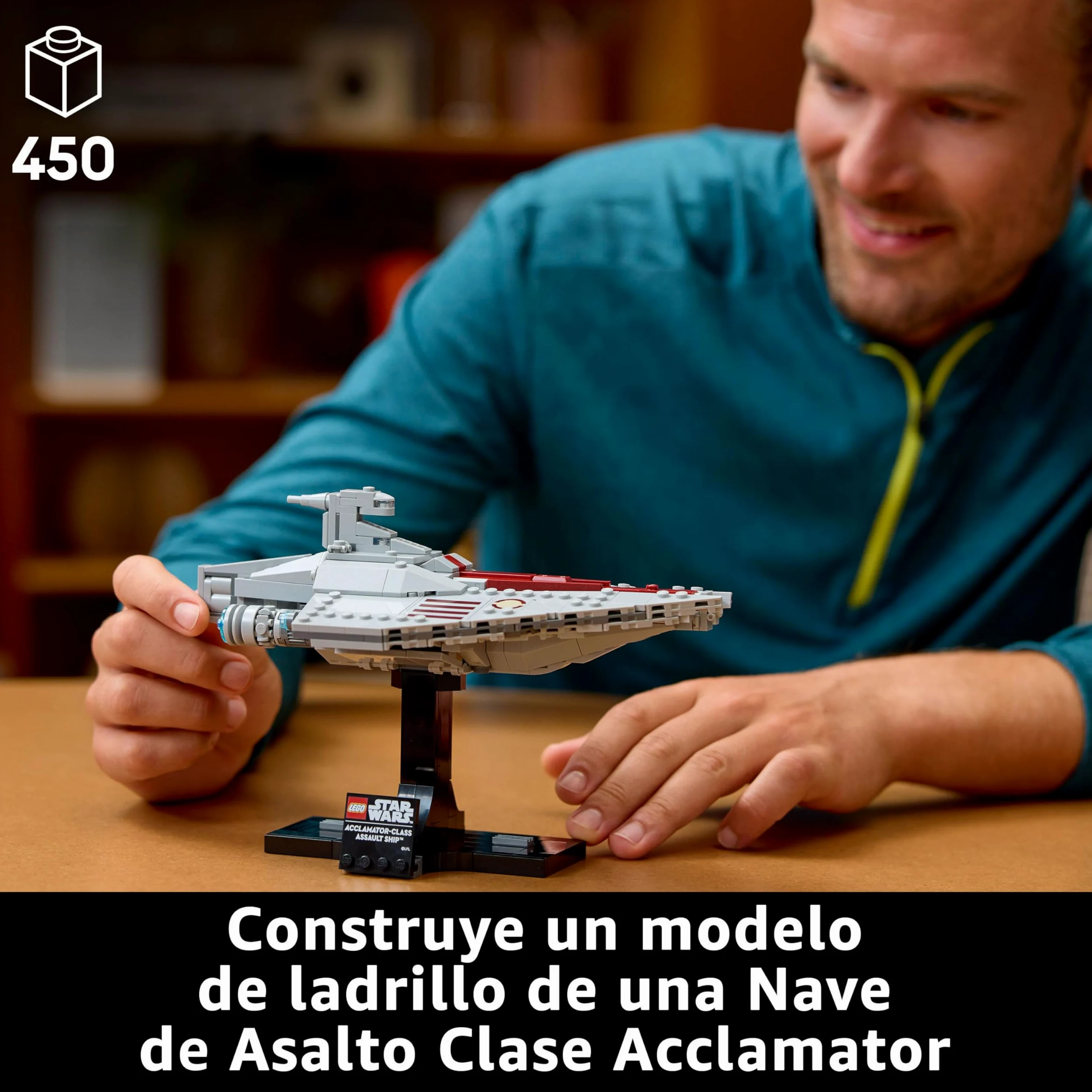 LEGO Star Wars 75404 Nave de Asalto Clase Acclamator, Maqueta para Construir para Adultos de Nave Estelar, Decoración para el Hogar, Regalo para Hombres y Mujeres Fans del Ataque de los Clones