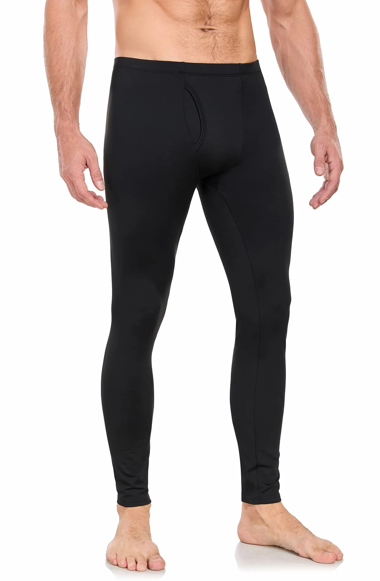 BENNIES Pantalon Termico Hombre Mallas Deporte Running Montaña Ropa Termica Frio Leggins Negro Gris