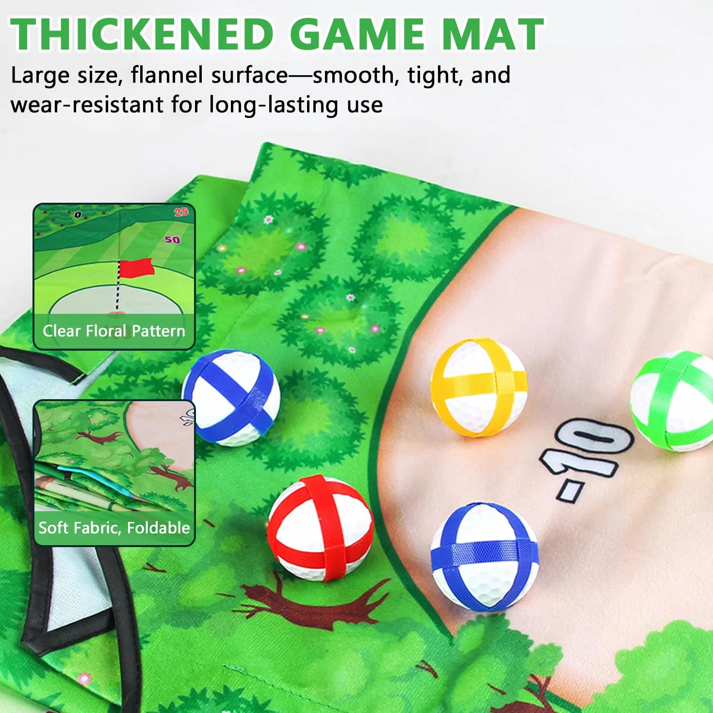 Juego de golf con pelotas de golf y contador de puntos, juego de mini golf, juguetes de golf para niños y adultos, mini maletín de golf, juego de astillado de golf, juego de golf para el hogar