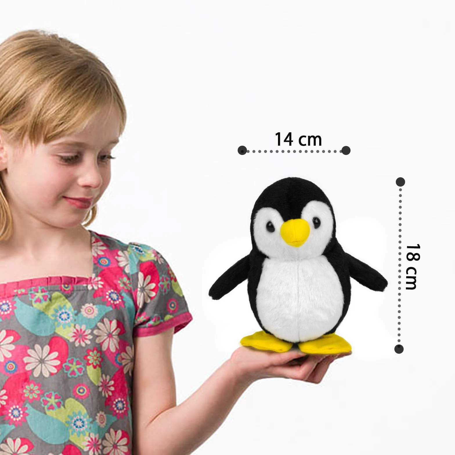 YH YUHUNG Pingüino de Peluche Que Camina y Repite lo Que Dices, Juguete Interactivo con Alas y Movimiento