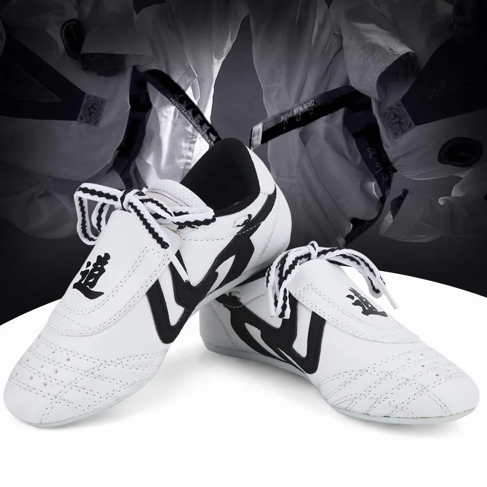 Zapatillas de Taekwondo Antideslizantes Artes Marciales Adultos Niños Talla 28-45 Blanco