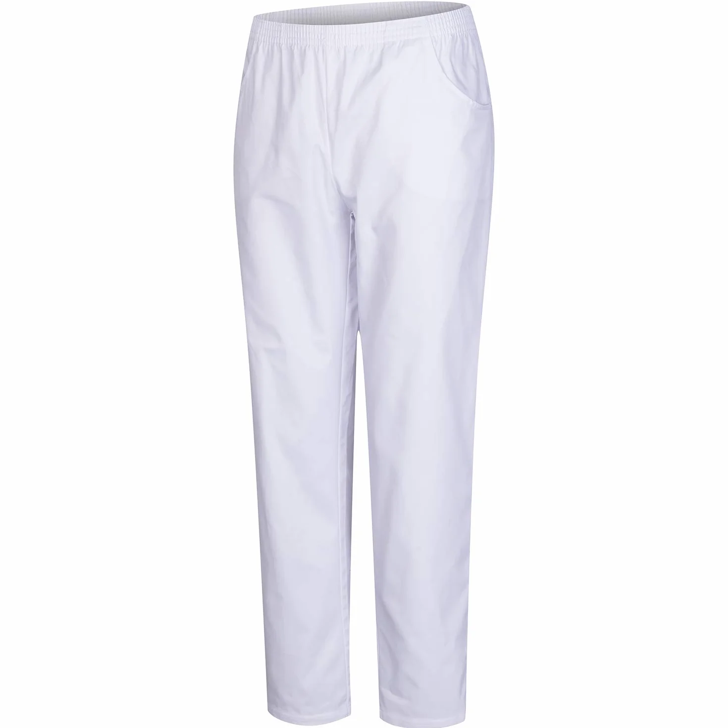 UNIFORME SANITARIO UNISEX MÉDICO CON PANTALÓN BLANCO