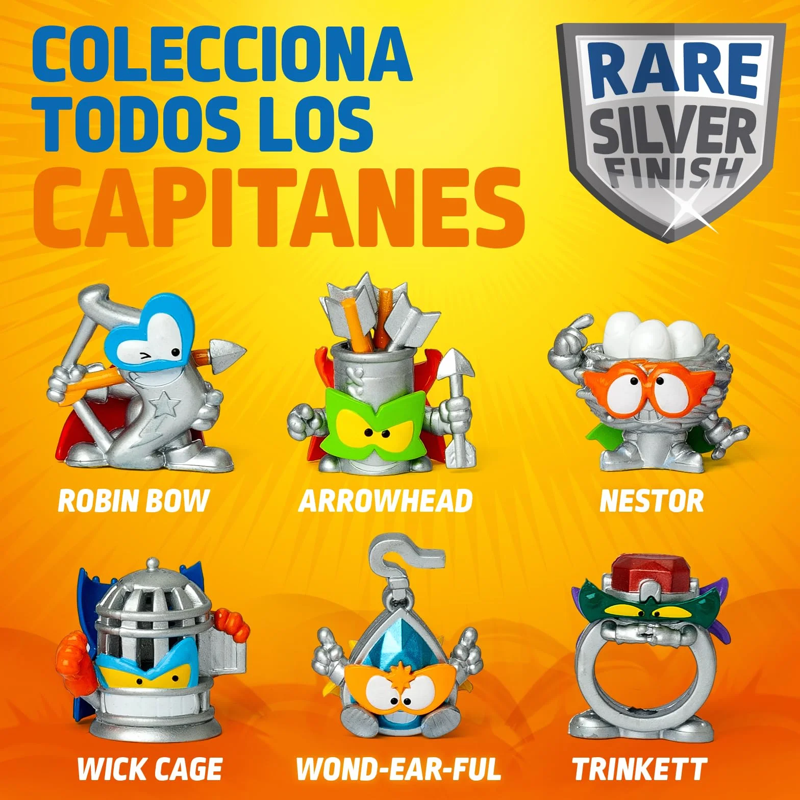 SUPERTHINGS KAZOOM Power Warriors Pack de 5 Figuras Sorpresa y Capitán Plateado
