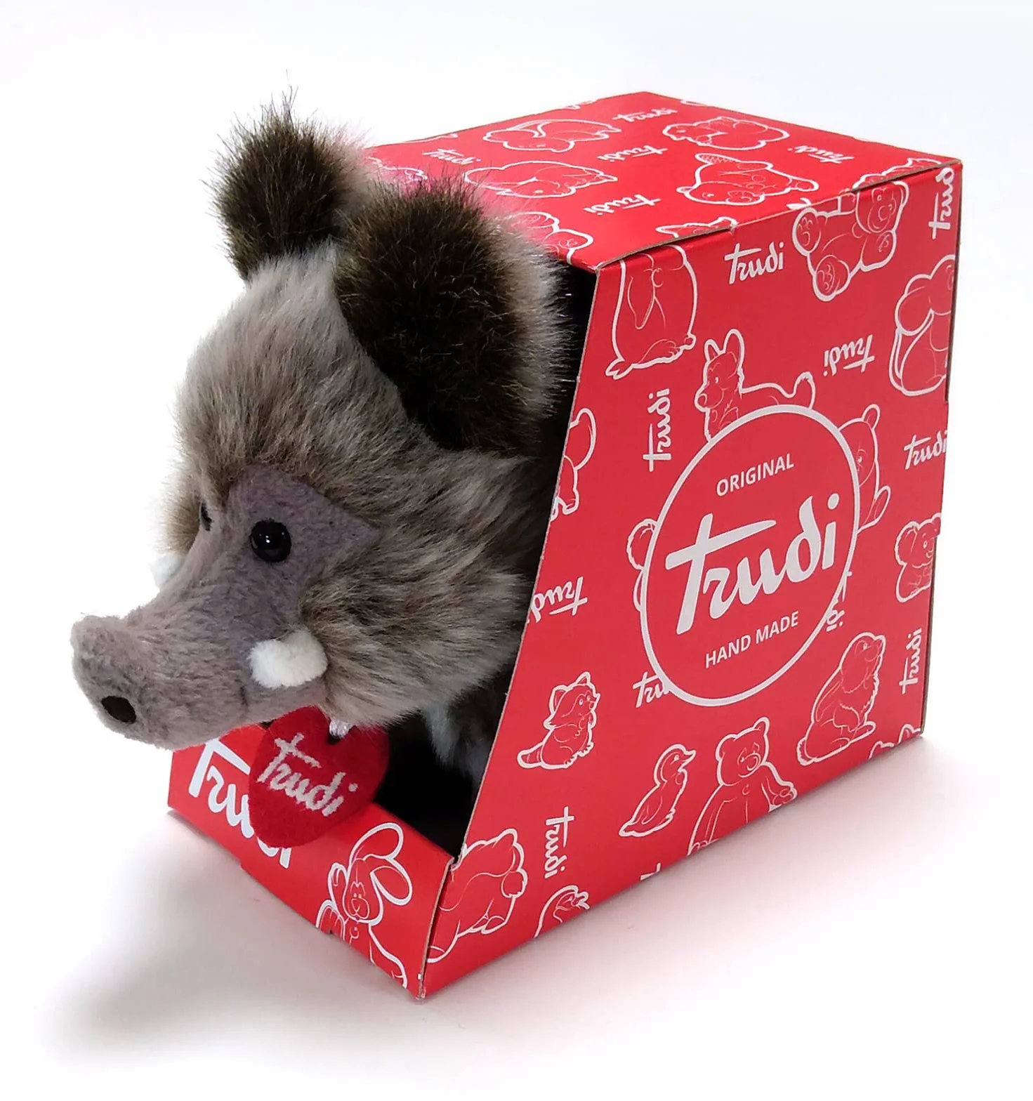 Trudino Jabalì Trudi | Peluche Trudi pequeño Cumple de Peluche. | 8x14x17cm Taglia XS | Trudini Classic | Modelo 51283