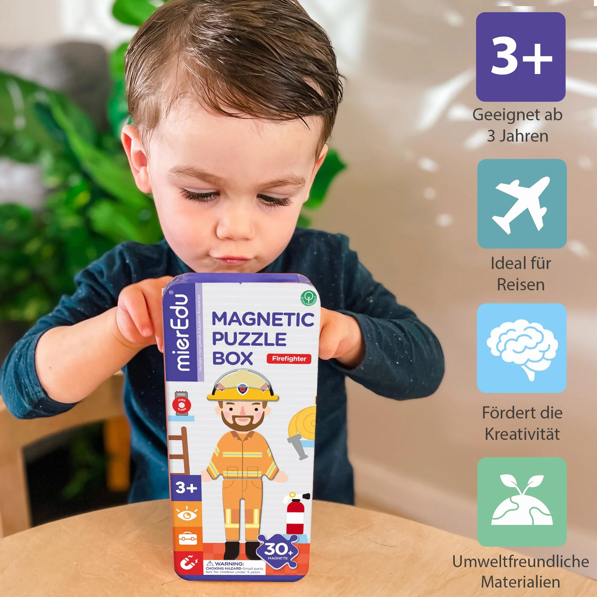 mierEdu – Juego magnético Box Dress Up – Bombero para vestir I Promueve habilidades motoras + fantasía. Juguetes a partir de 3 años