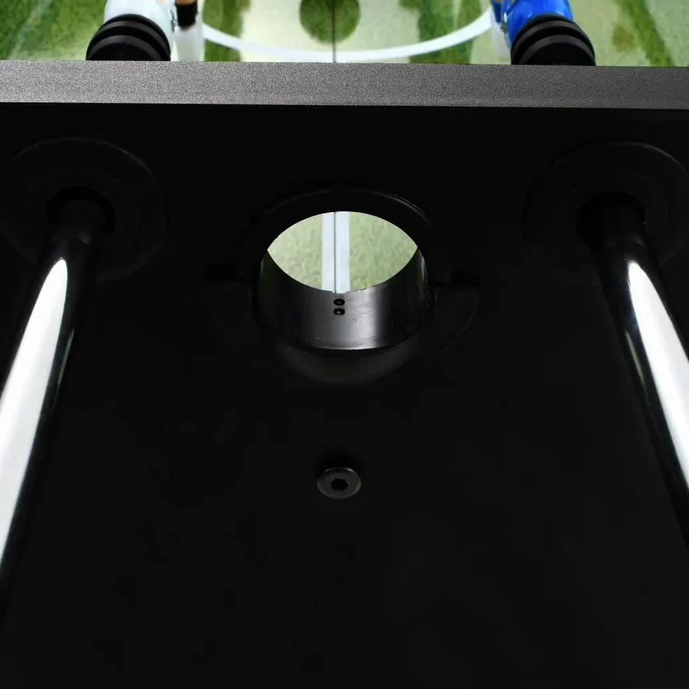 Mesa de fútbol profesional de 60 kg, 140 x 74,5 x 87,5 cm, de acero, con 2 porterías, 2 pelotas, 2 marcadores, 8 cañas de jugador y 22 jugadores