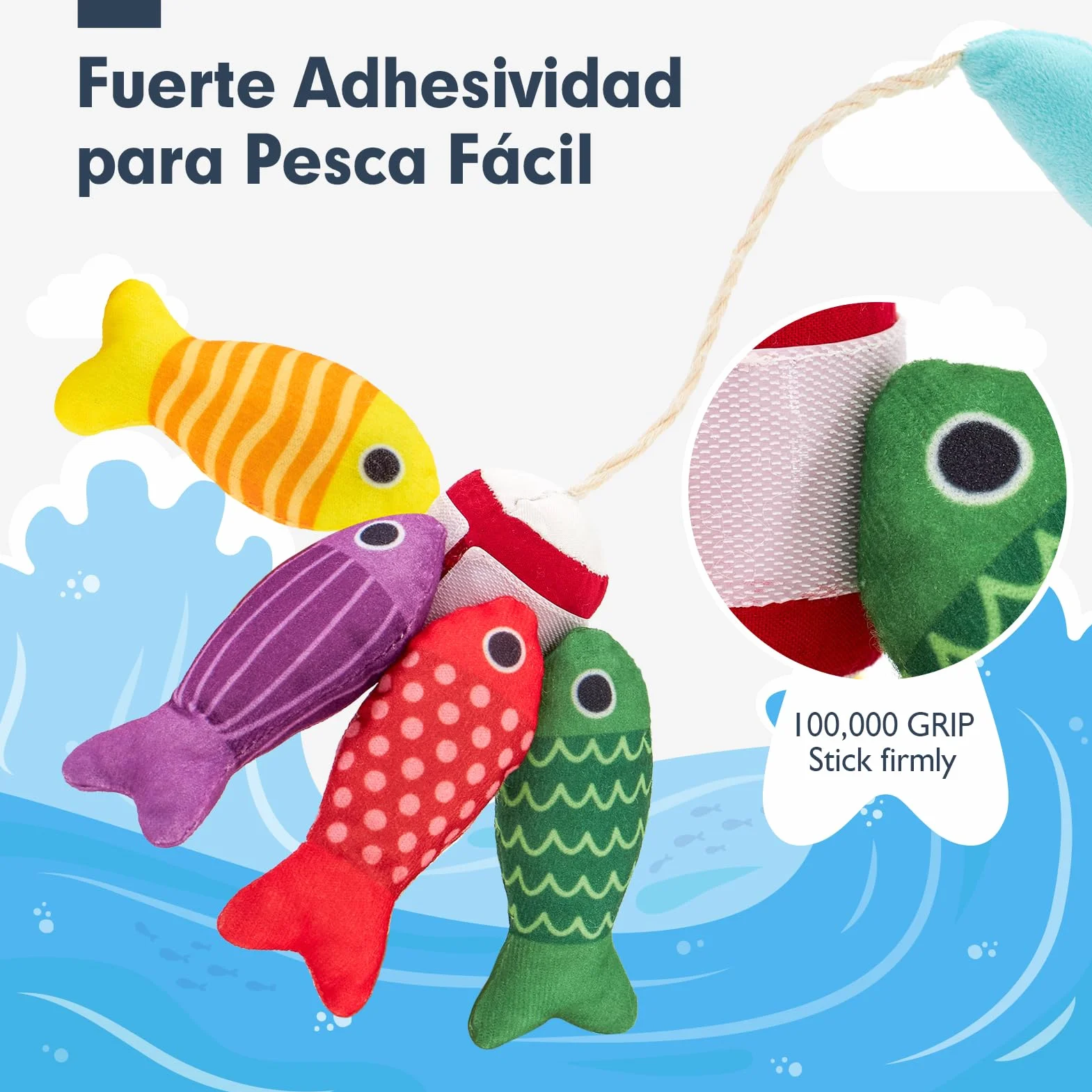 hahaland Juguetes Niños 1 año Montessori - Juego Pesca de Tela Juguetes Montessori Educativos Niños 1 2 3 años - Original Regalo Bebe 1 año Niño Niña