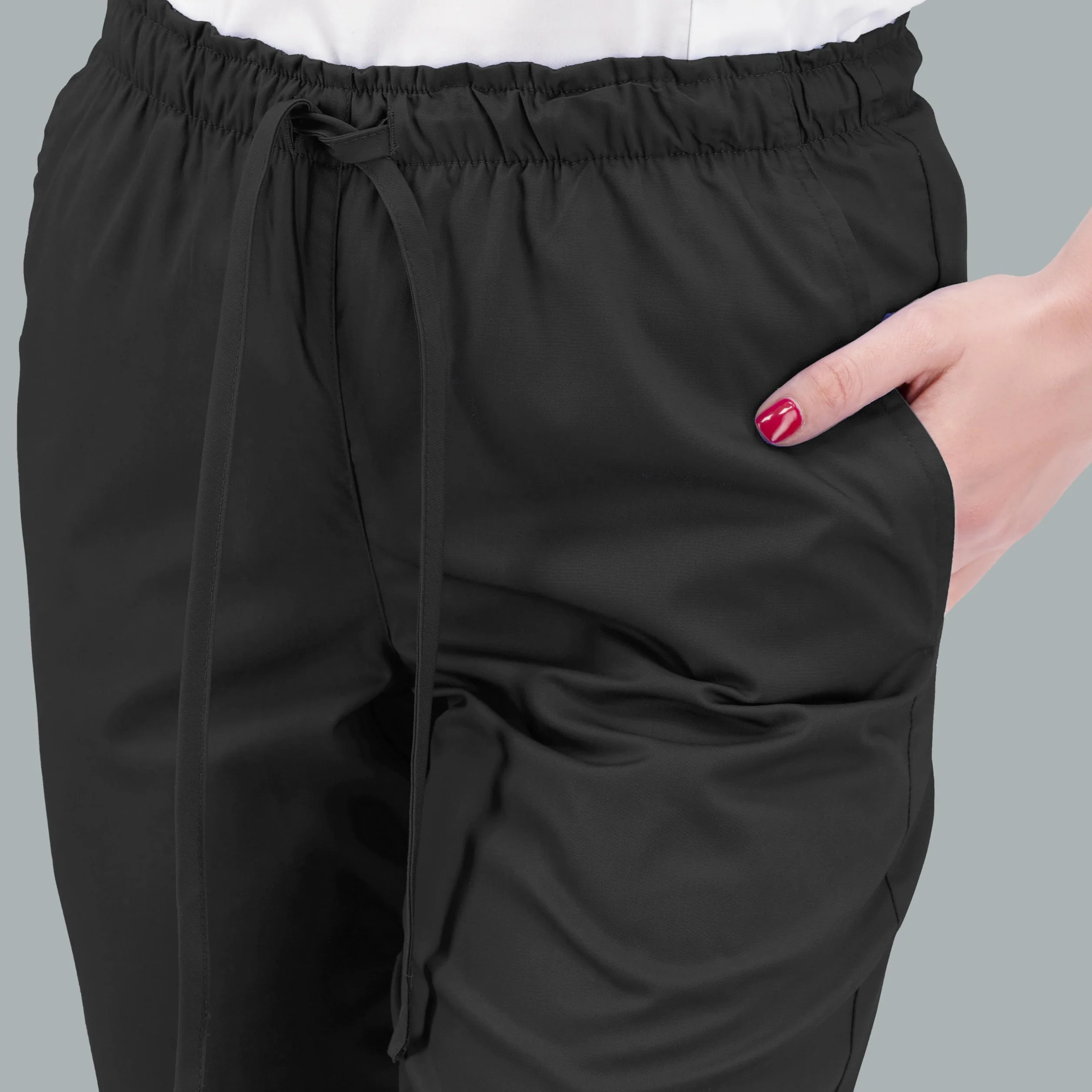 PALLTEX Carlo Pantalones de Cocinero Unisex EN 13688 con Cintura elástica con cordón