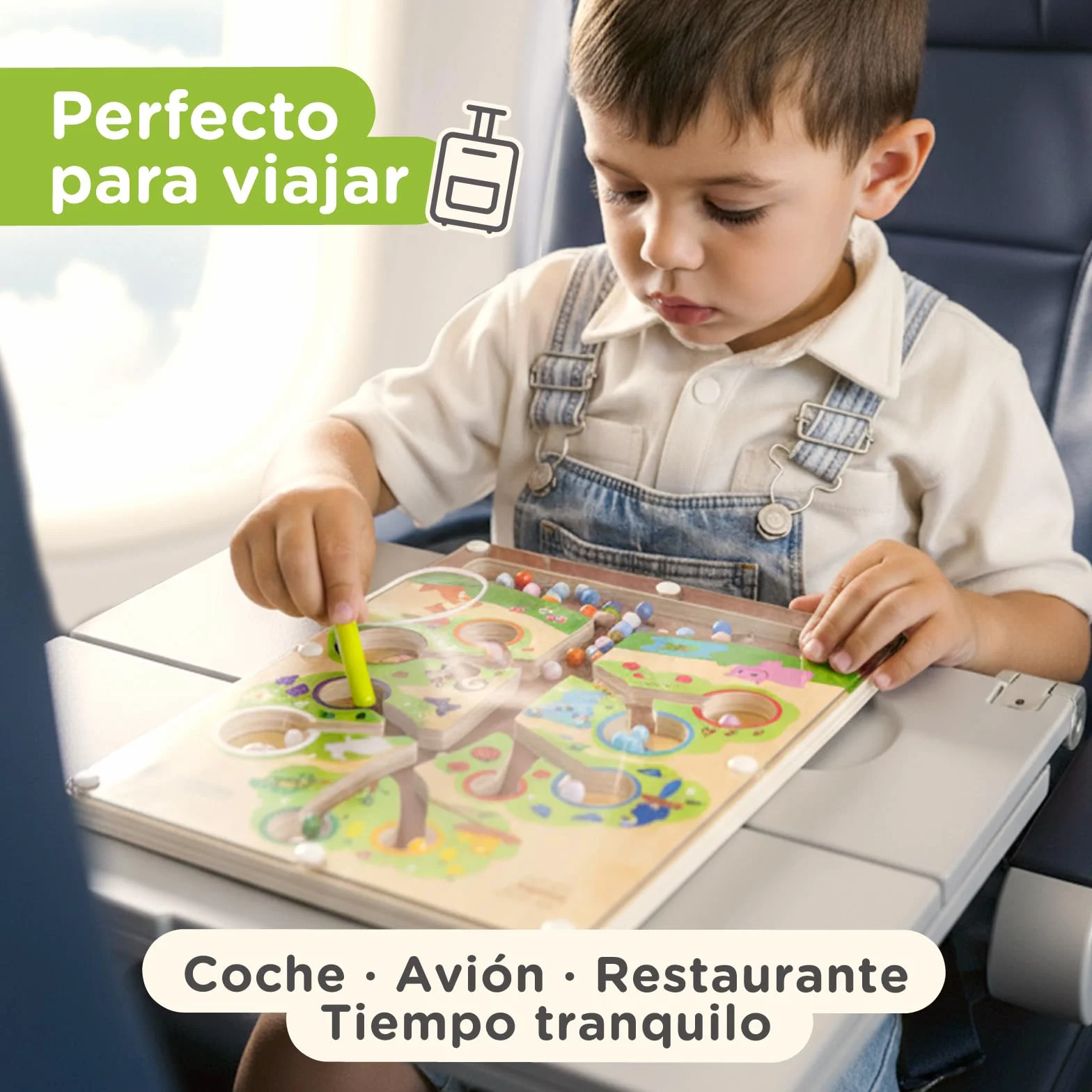 Nene Toys Laberinto Magnético de Colores y Números – Juego Montessori de Madera – Juguete Educativo de Motricidad Fina 2 3 4 5 Años – Tablero Magnético de Viaje – Regalo para Niños y Niñas