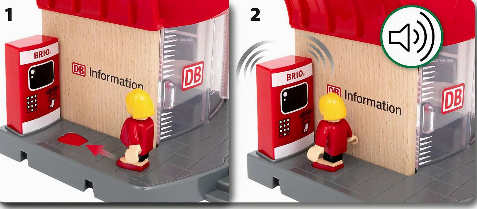 Set BRIO Deutsche Bahn Ice Set 33940 de World, con vías, estación y Tren, Estilo DB,