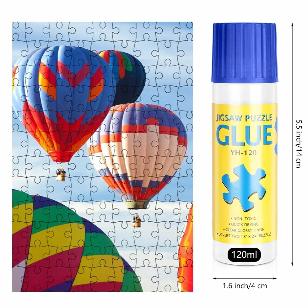 AUAUY 2x120ml Pegamento para Puzzle, Transparente Cola para Puzzle, No TóXico PVA de Secado RáPido Pegamento para Puzzles, Pegar Puzzle Sellador Conservante de Rompecabezas para 3000-6000PCS Puzzle