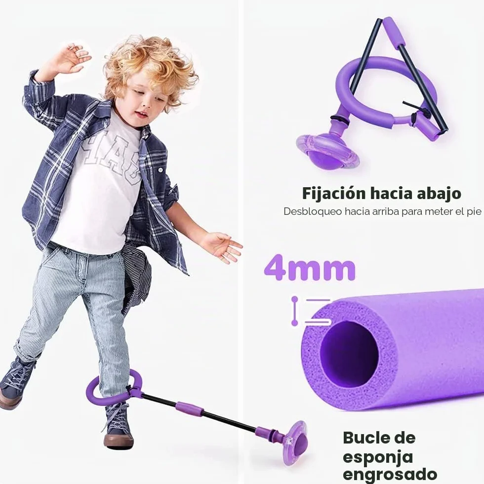 Shine Bola de Salto de Tobillo LED Intermitente Plegable Colorido Flash para Niños