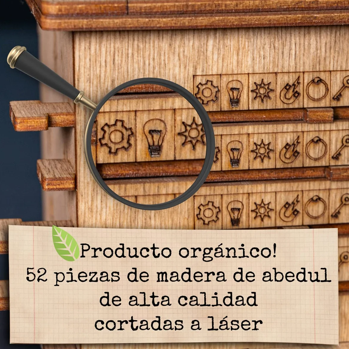 iDventure Cluebox - El Gato de Schrödinger - Enigma 3D de Madera con Mecanismos Secretos – Un Desafío Intrigante para Mentes Curiosas y Amantes de los Rompecabezas, Ideal para Quienes Buscan un Reto