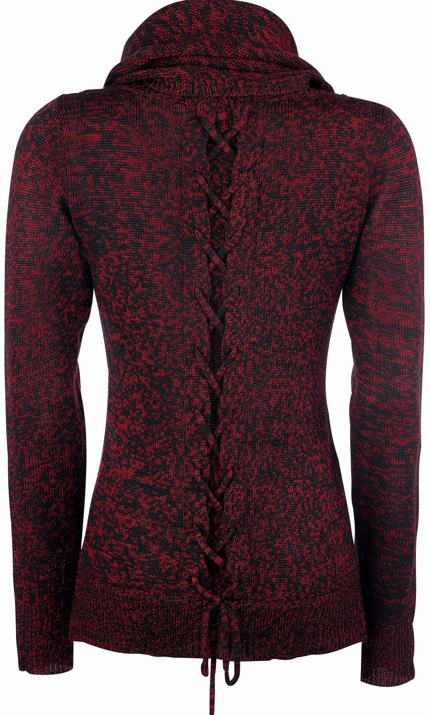 Black Premium by EMP Mujer Jersey Rojo Cuello Alto