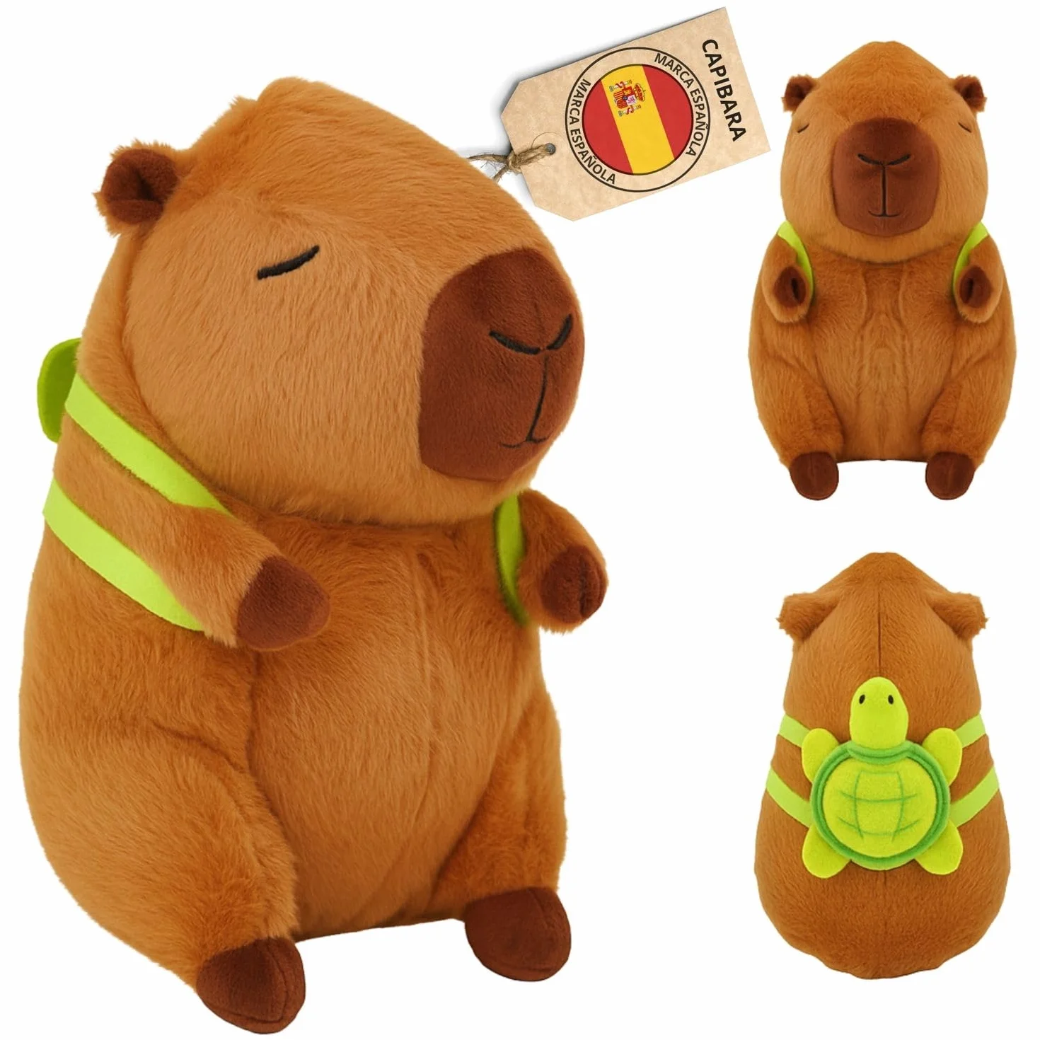 Peluche Capibara 25 cm | Capybara Kawaii Suave y Achuchable | Muñeco Capibara Peluche de Capibara Original y Tierno