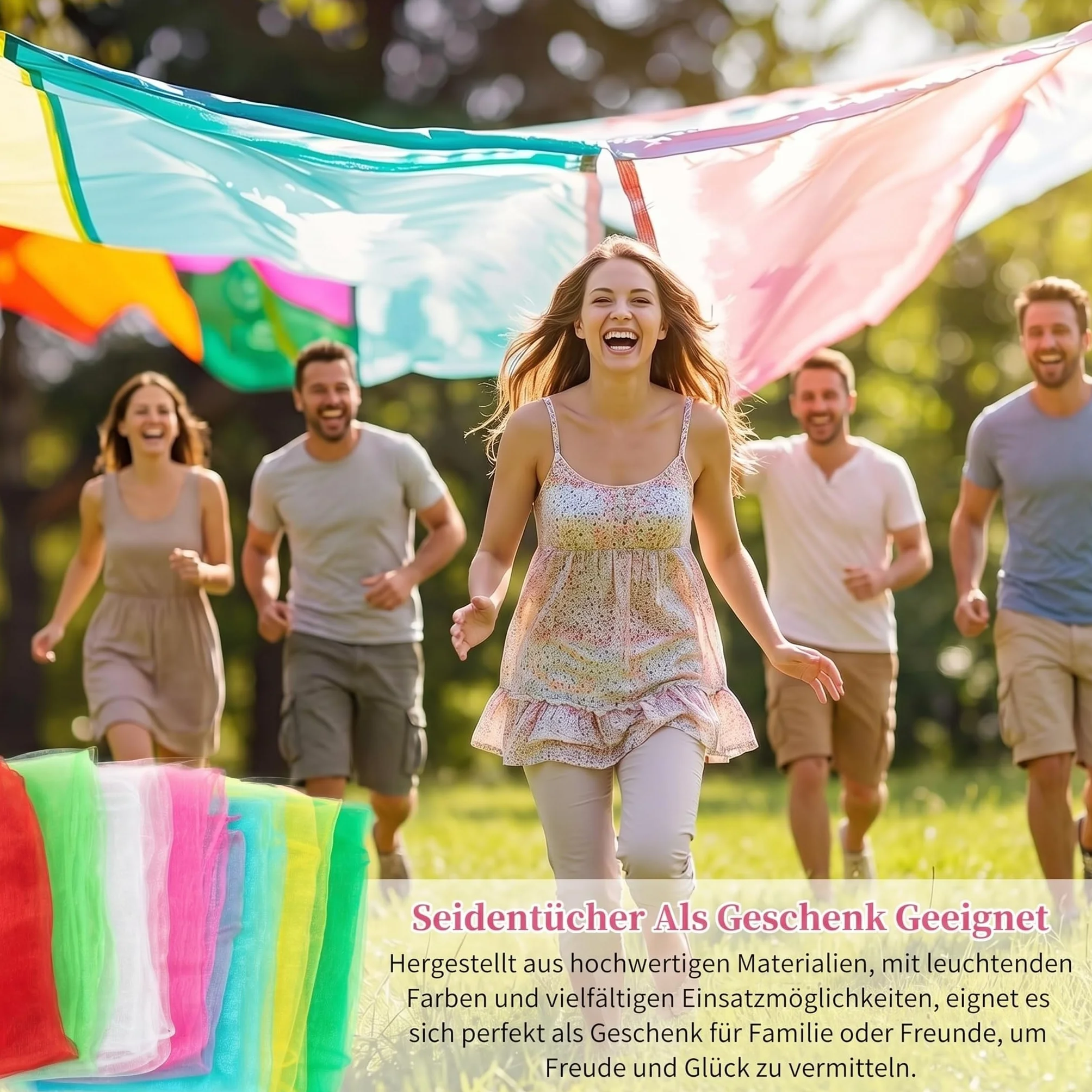 Kunoli 24 piezas de pañuelos para malabares para niños, pañuelos coloridos para bebés, 60×60 cm cuadrados, pañuelos coloridos para niños, adecuados para actuaciones infantiles como danza, fiestas
