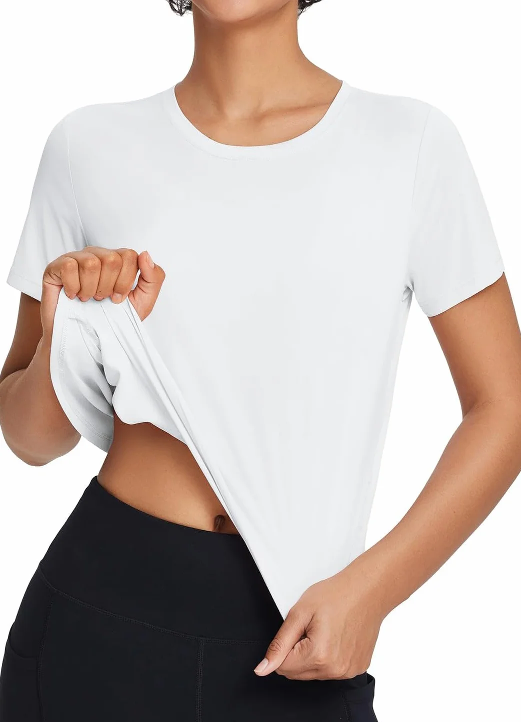 PINSPARK Camiseta deportiva para mujer UPF 50+ protección solar secado rápido manga corta