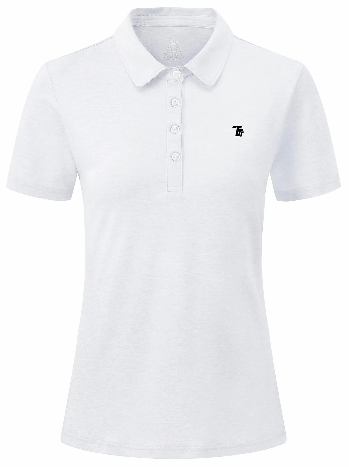 YSENTO Polo de manga corta para mujer transpirable secado rápido tenis Blanco S