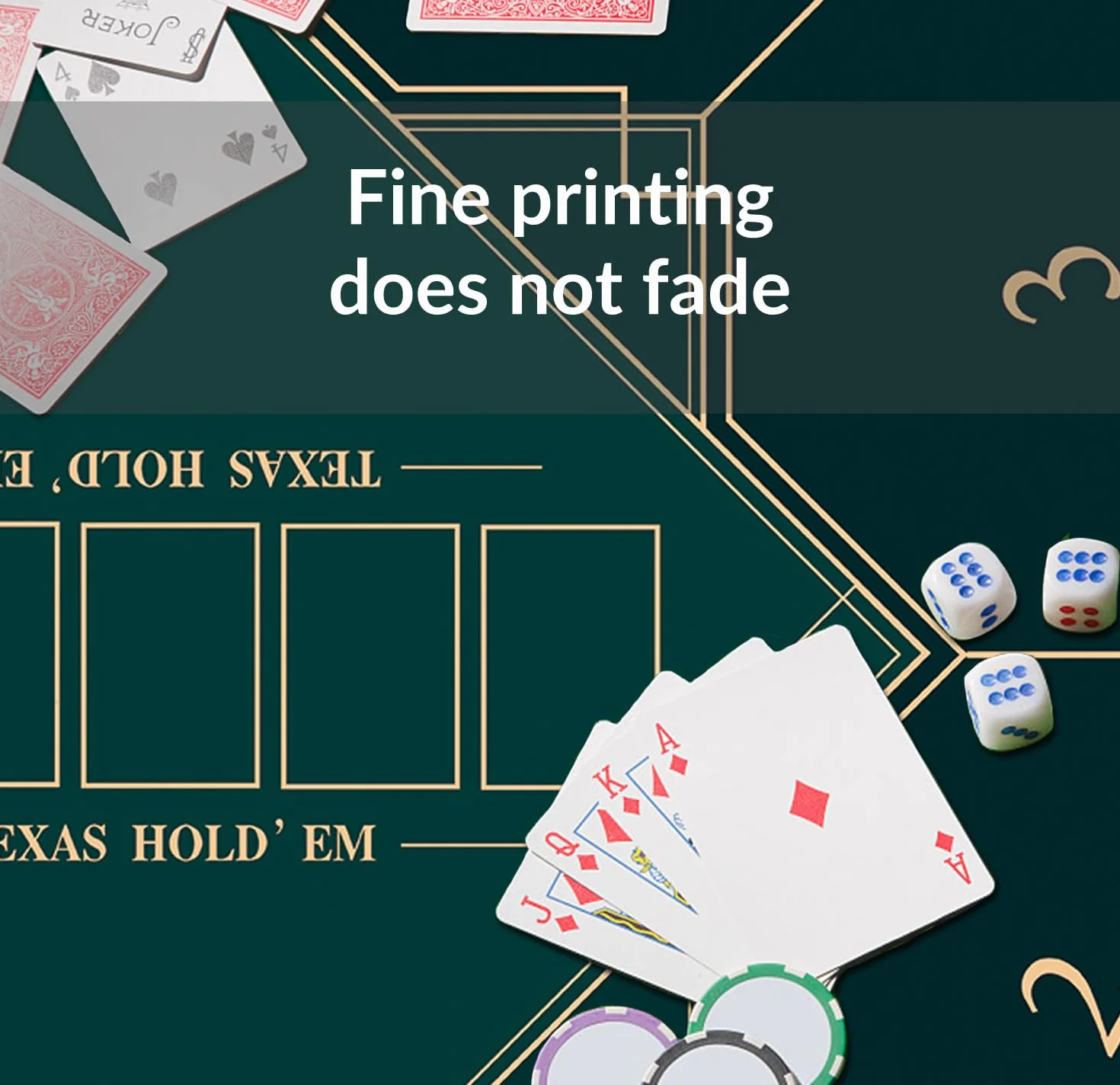 LaiEr Tapete de Póquer Redondo 24/31/39/47/55/63 Pulgadas 6-8 Persona Texas Hold'em Almohadilla de Goma, Mesa Plegable, Tapete de Póquer Portátil, Adecuado para Juegos de Póquer, Blackjack.