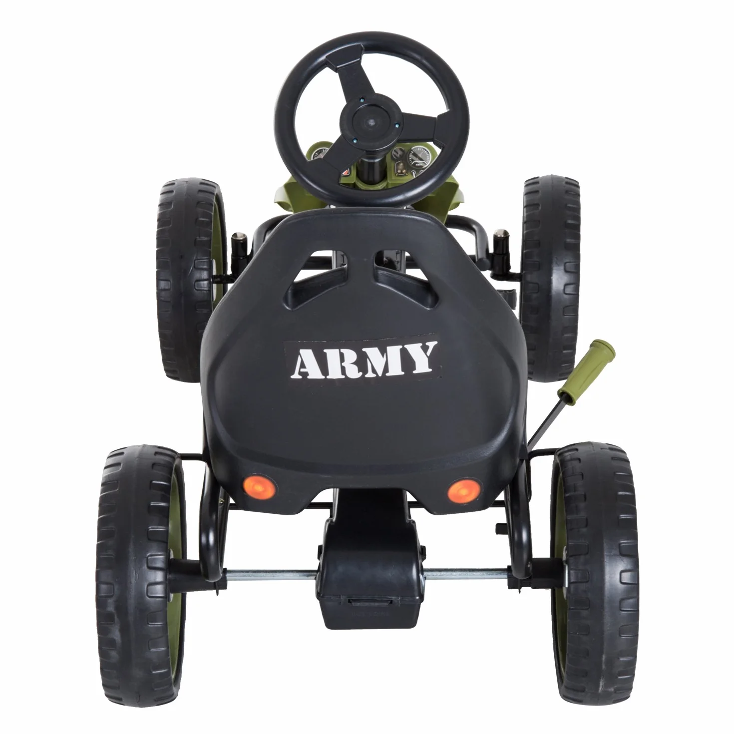 HOMCOM Go-Kart a Pedales para Niños de +3 Años Coche de Pedales con Embrague Freno Asiento Ajustable Carga Máx. 35 kg 105x54x61 cm Verde