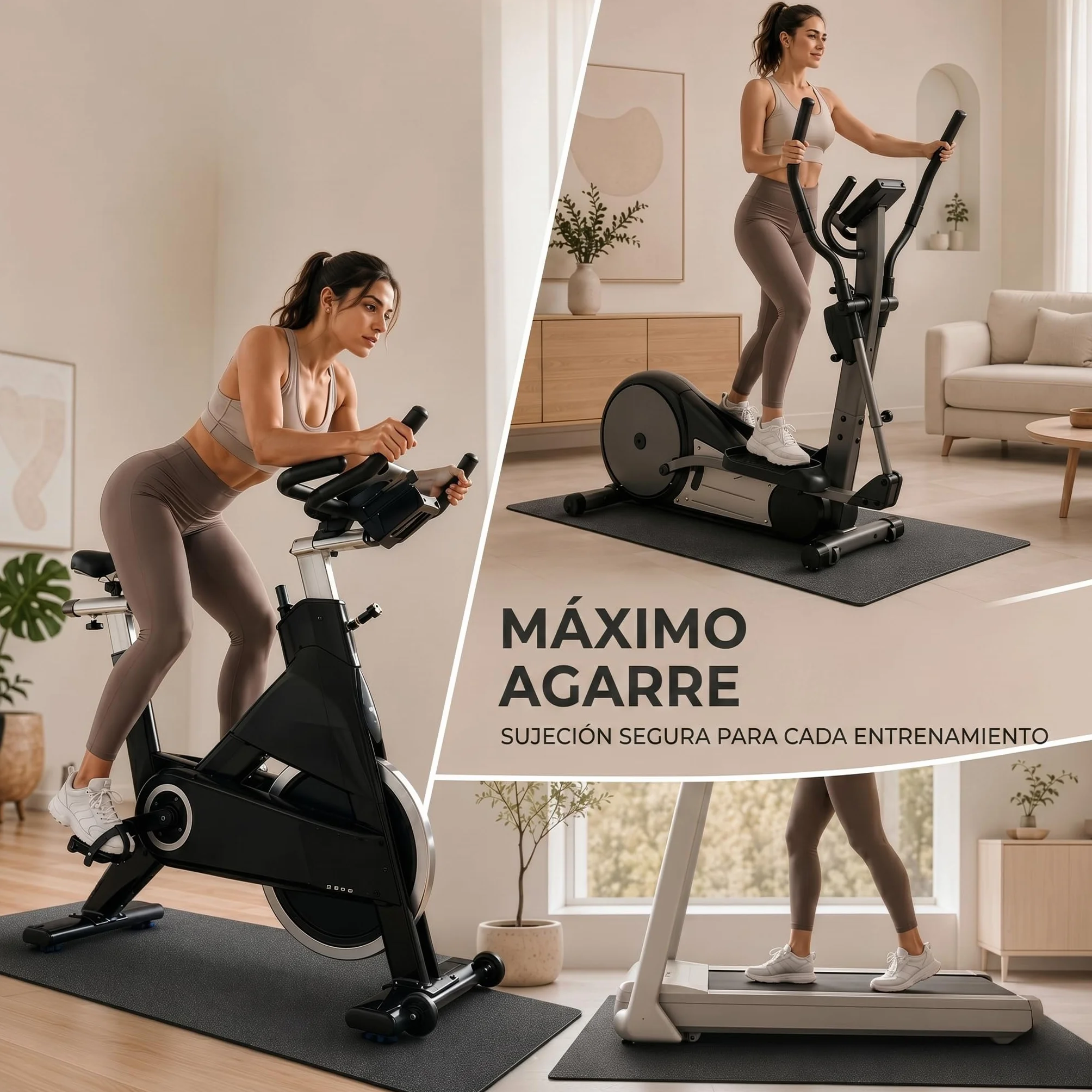 Floordirekt Sparta Esterilla antideslizante fitness cinta correr bicicleta elíptica absorción impactos