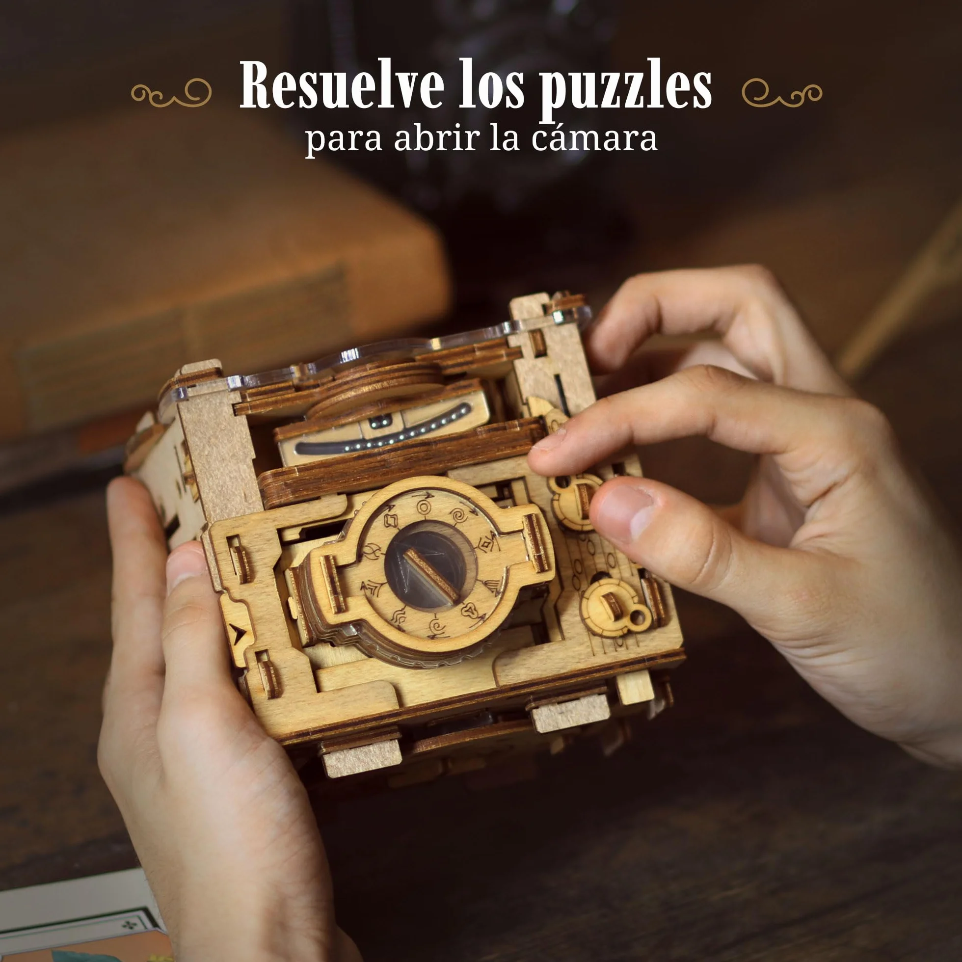 iDventure Cluebox Pro La Cámara de Sherlock Juego Escape Room Puzzle 3D Madera Caja Secreta Japonesa Regalo Original