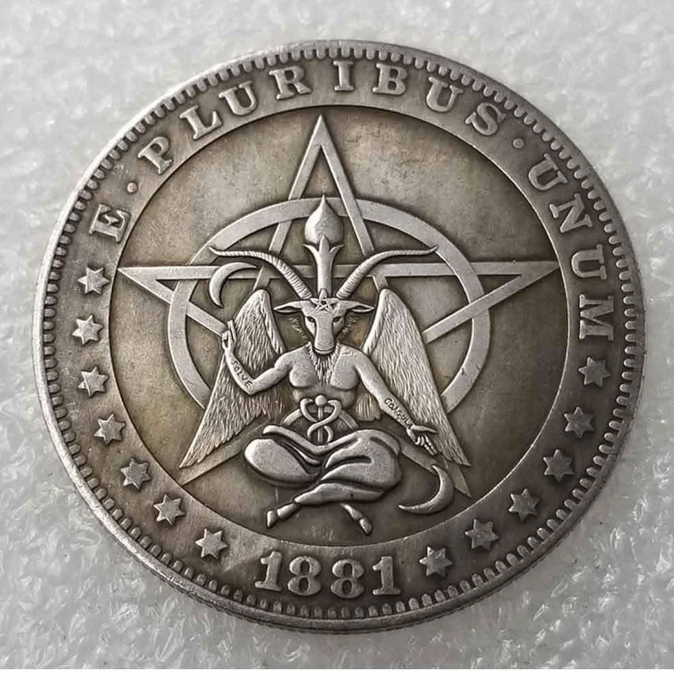 DDTing Las mejores piezas de la serie Morgan de los dólares estadounidenses, moneda modificada de 1881, colección de monedas antiguas, dólares estadounidenses
