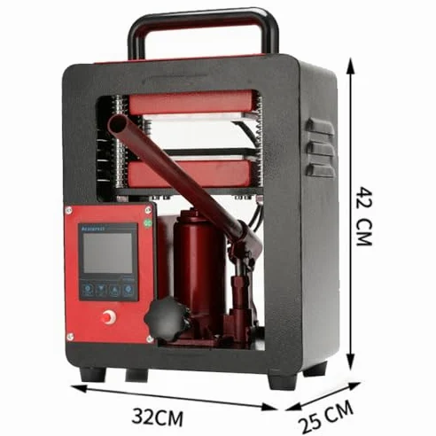 Máquina hidráulica del calor de la prensa de la colofonia de 5 toneladas con el temporizador del LCD 0-250C para la extracción de flores de estampado en caliente de las bolsas de cuero de la PU Contro