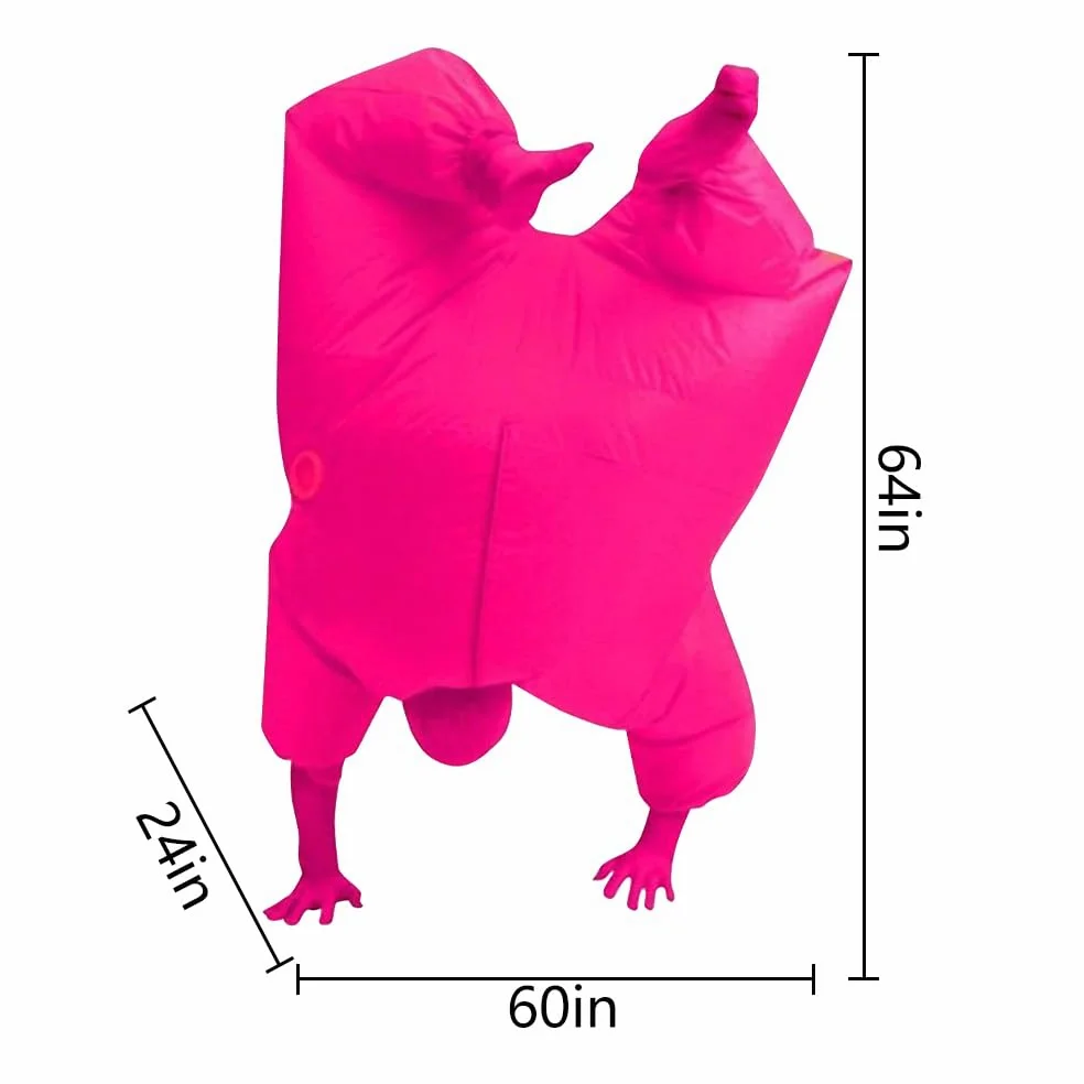Mono inflable para adulto, disfraz de Halloween - Rosa -