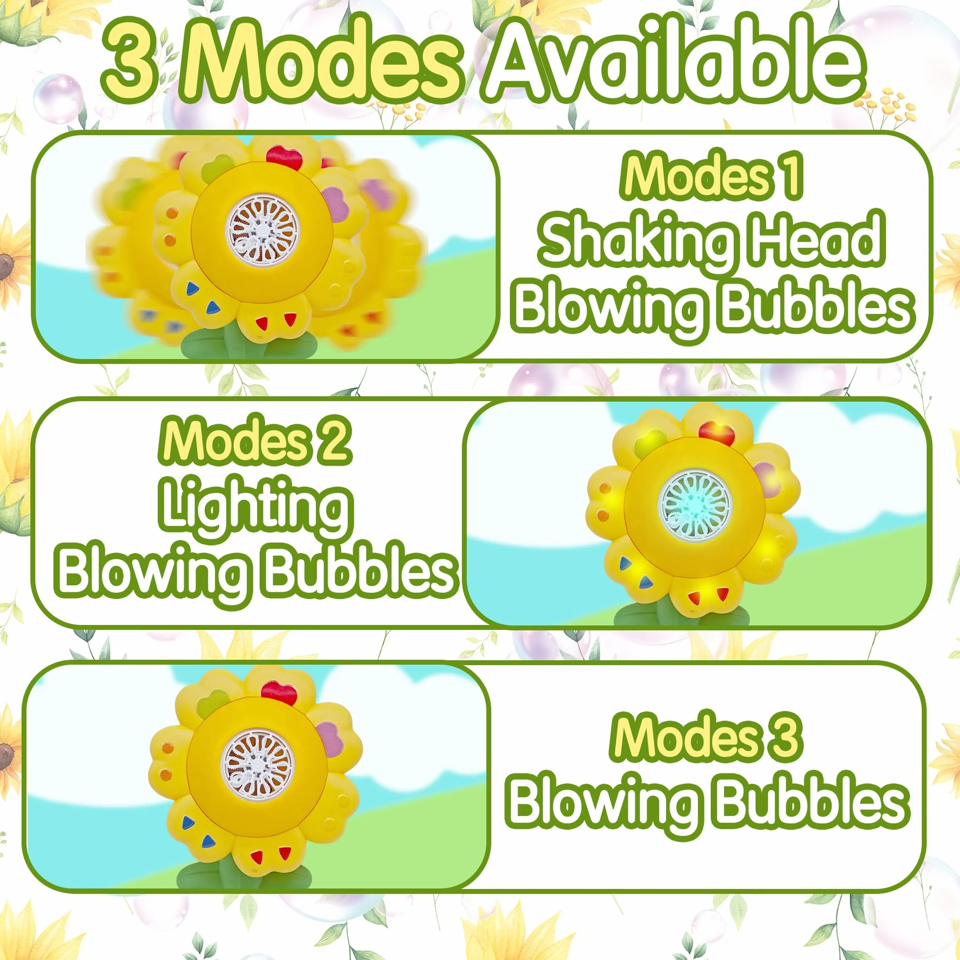 Máquina de Burbujas Florales, Máquina Automática de Burbuja con Luz, Bubble Blower con Concentrado de Burbujas y Batería Recargable, Juguete para 3-8 Años Niño Fiesta Cumpleaños al Aire Libre Regalo