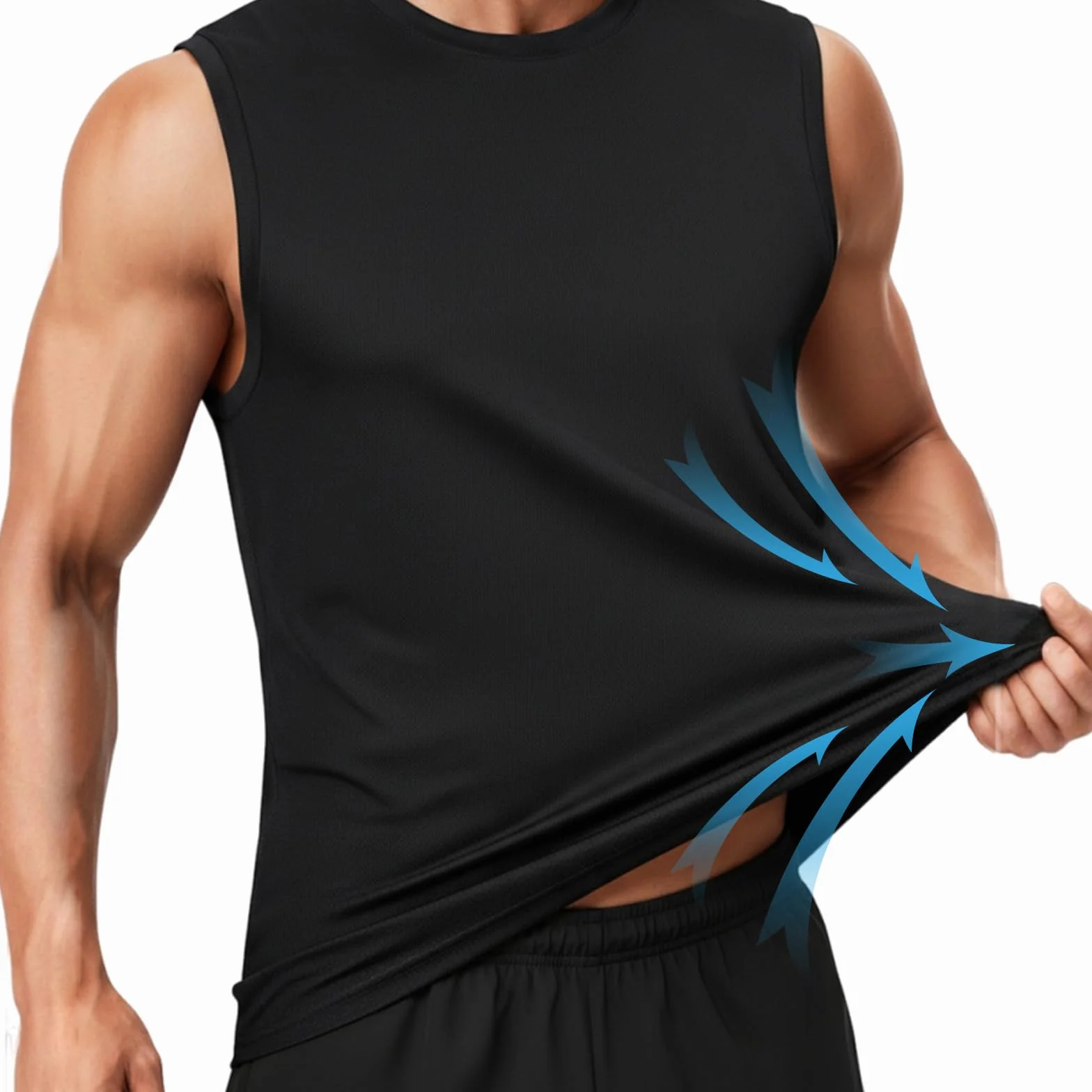 Camiseta de Tirantes Hombre Deportiva Sin Mangas Fitness Transpirable Secado Rápido Elástica S-3XL