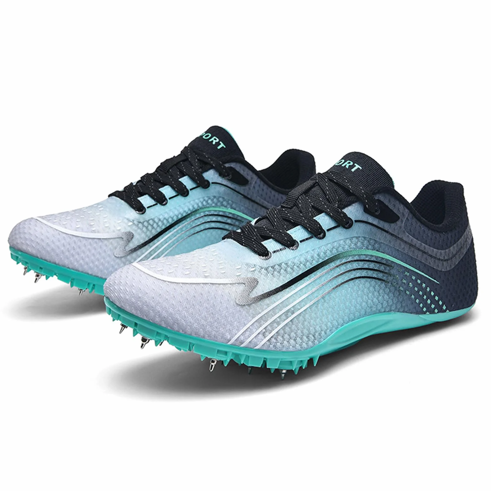 Zapatillas de atletismo con clavos Sprint, placa de carbono, 7 clavos, transpirables, antideslizantes, ligeras, 35-44 EU
